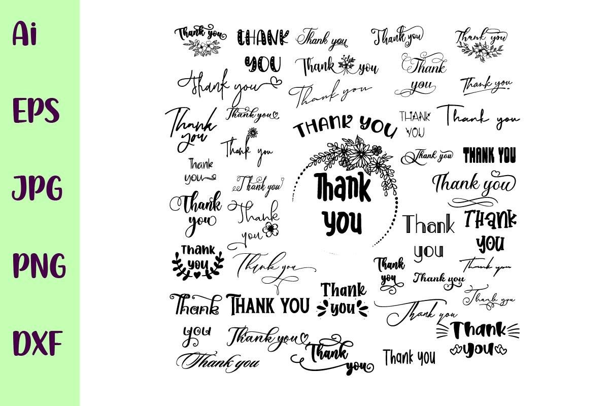 Thank You Lettering Set
