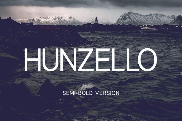 Hunzello Semi-Bold Font