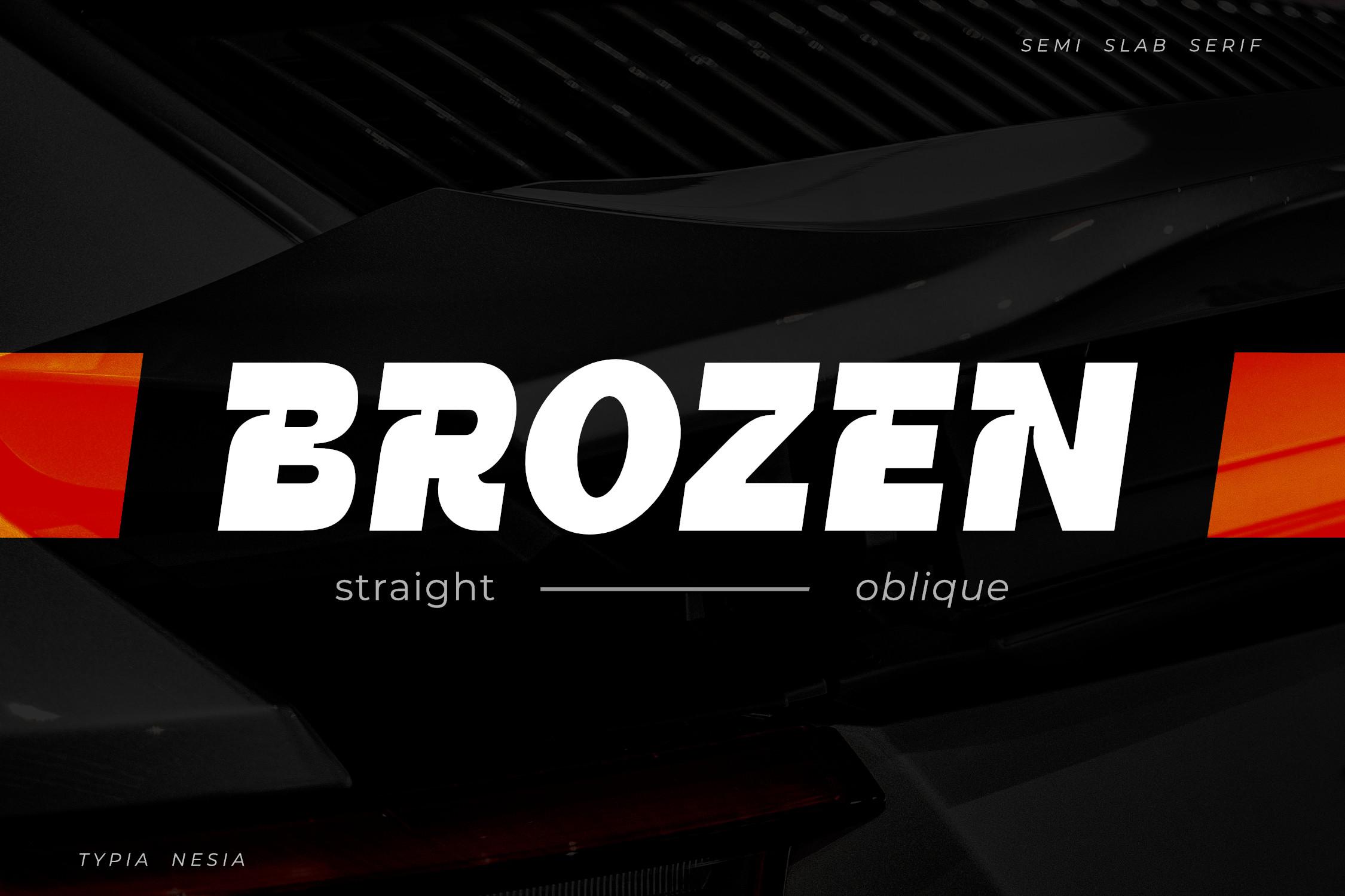 Brozen Font