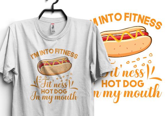 Hot-Dog T-shirt Design Template