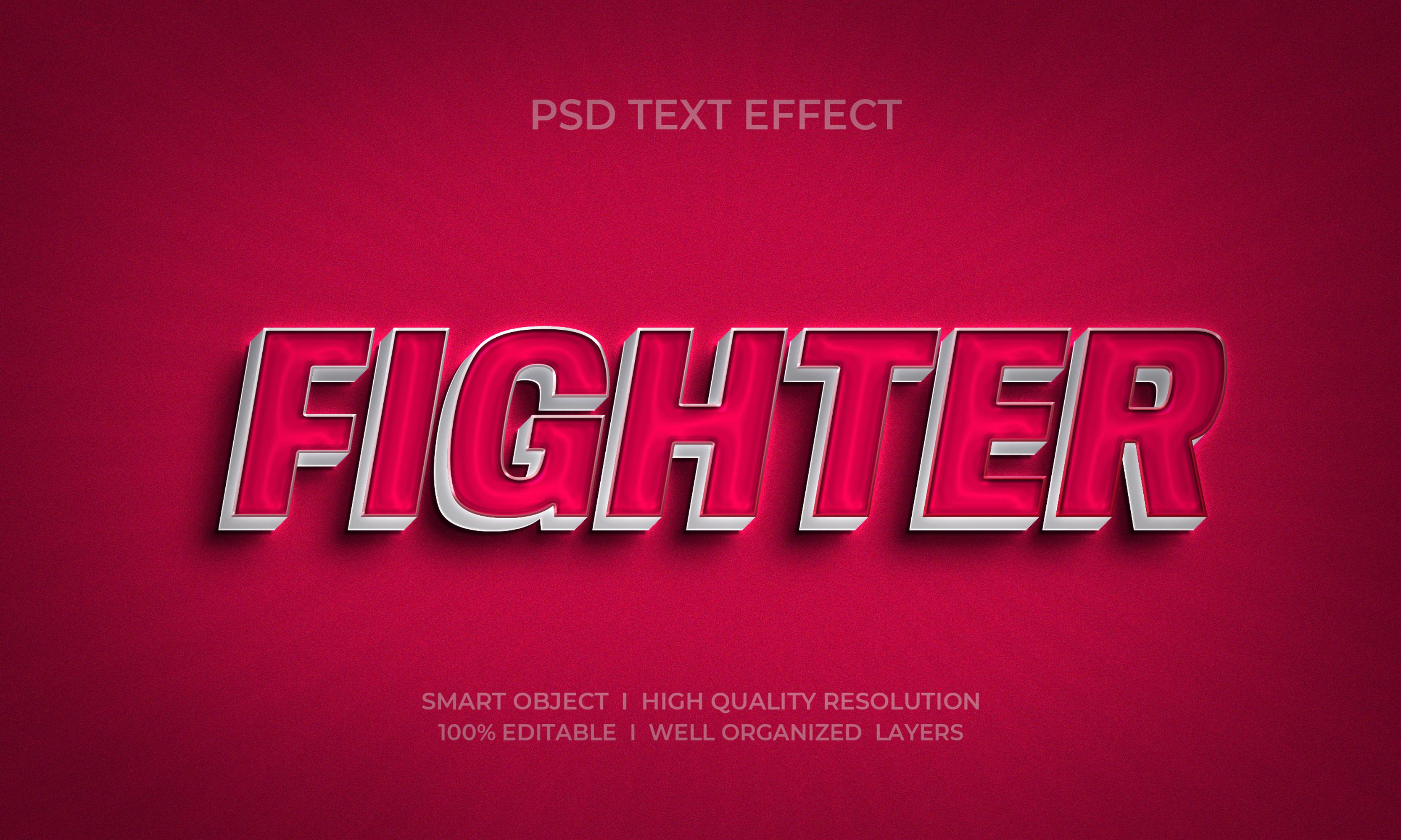 Fighter 3d Text Effect Template