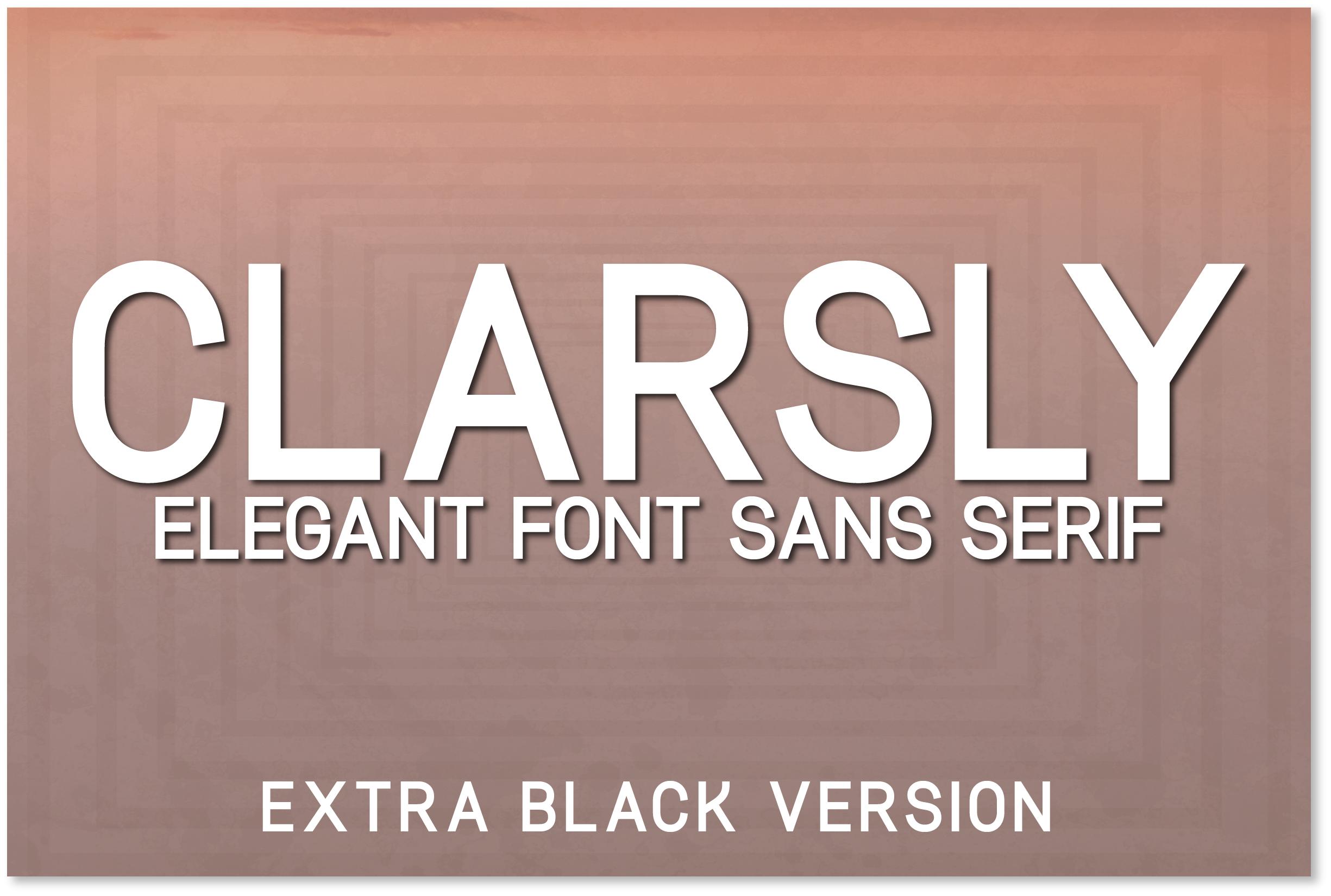 Clarsly Extra Black Font