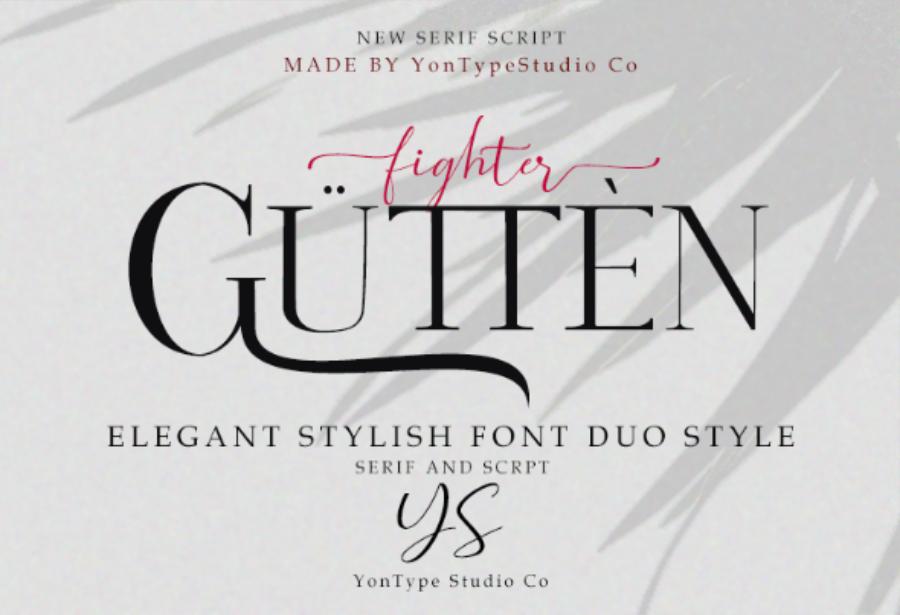 Gutten Fighter Duo Font
