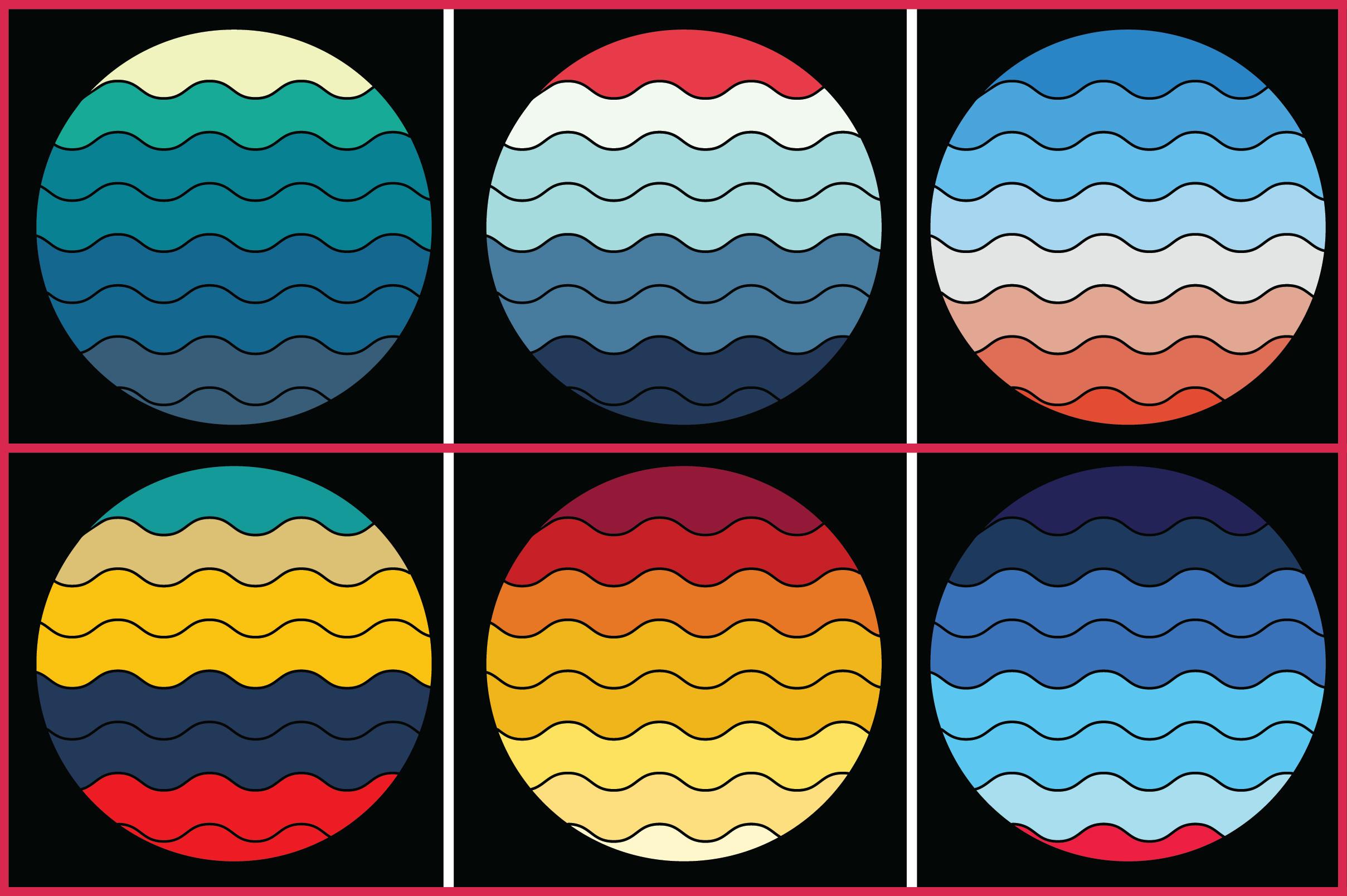 Vintage Sunset Retro Circle Backgrounds