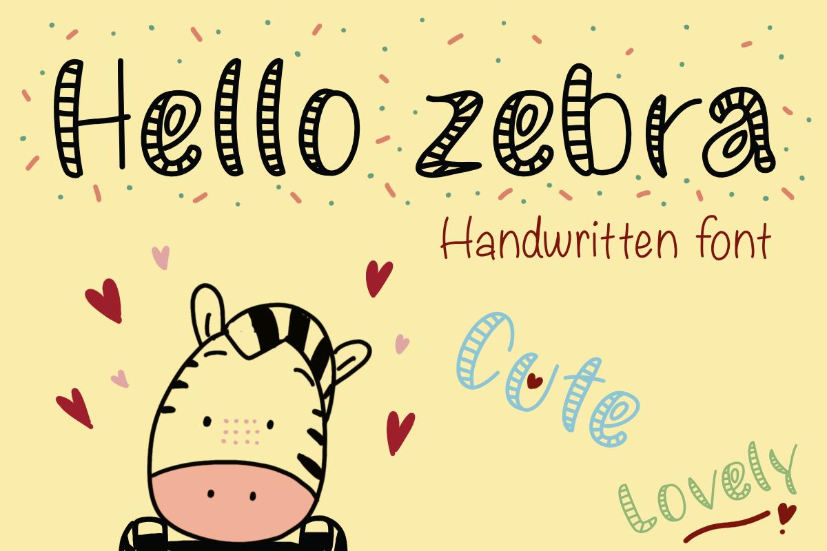 Hello Zebra Font