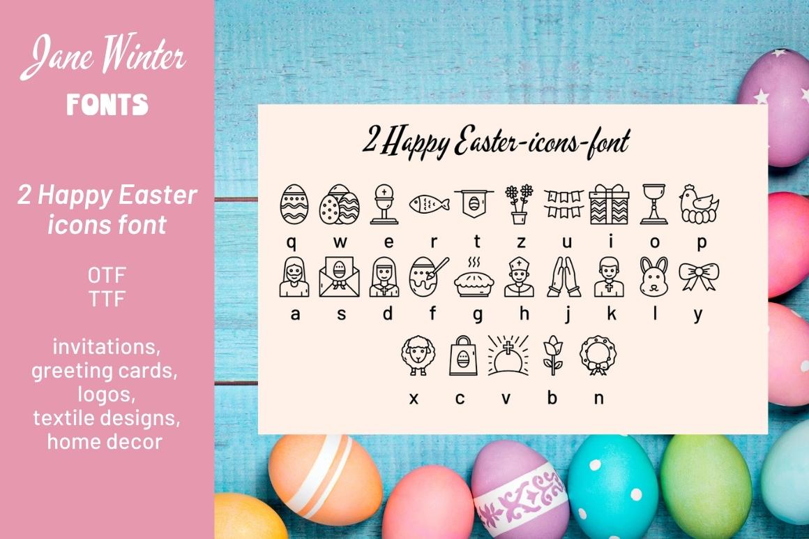 Happy Easter Icons Font