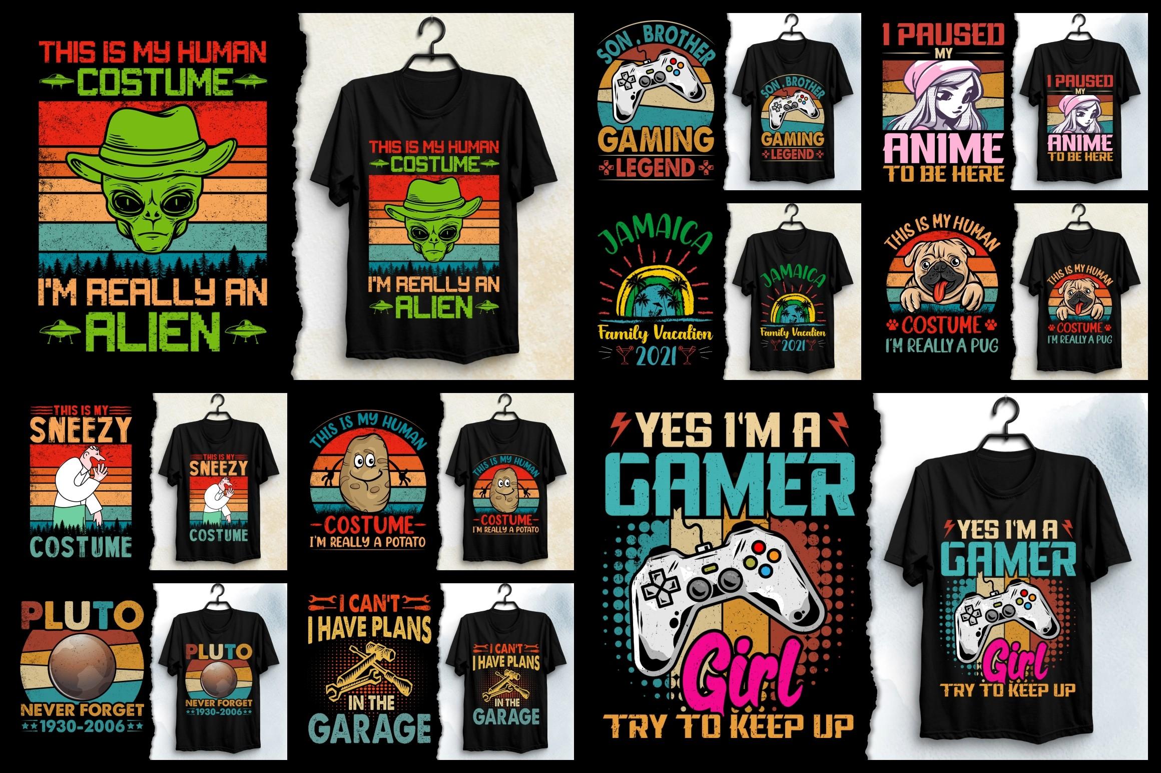 T-Shirt Design Bundle PNG
