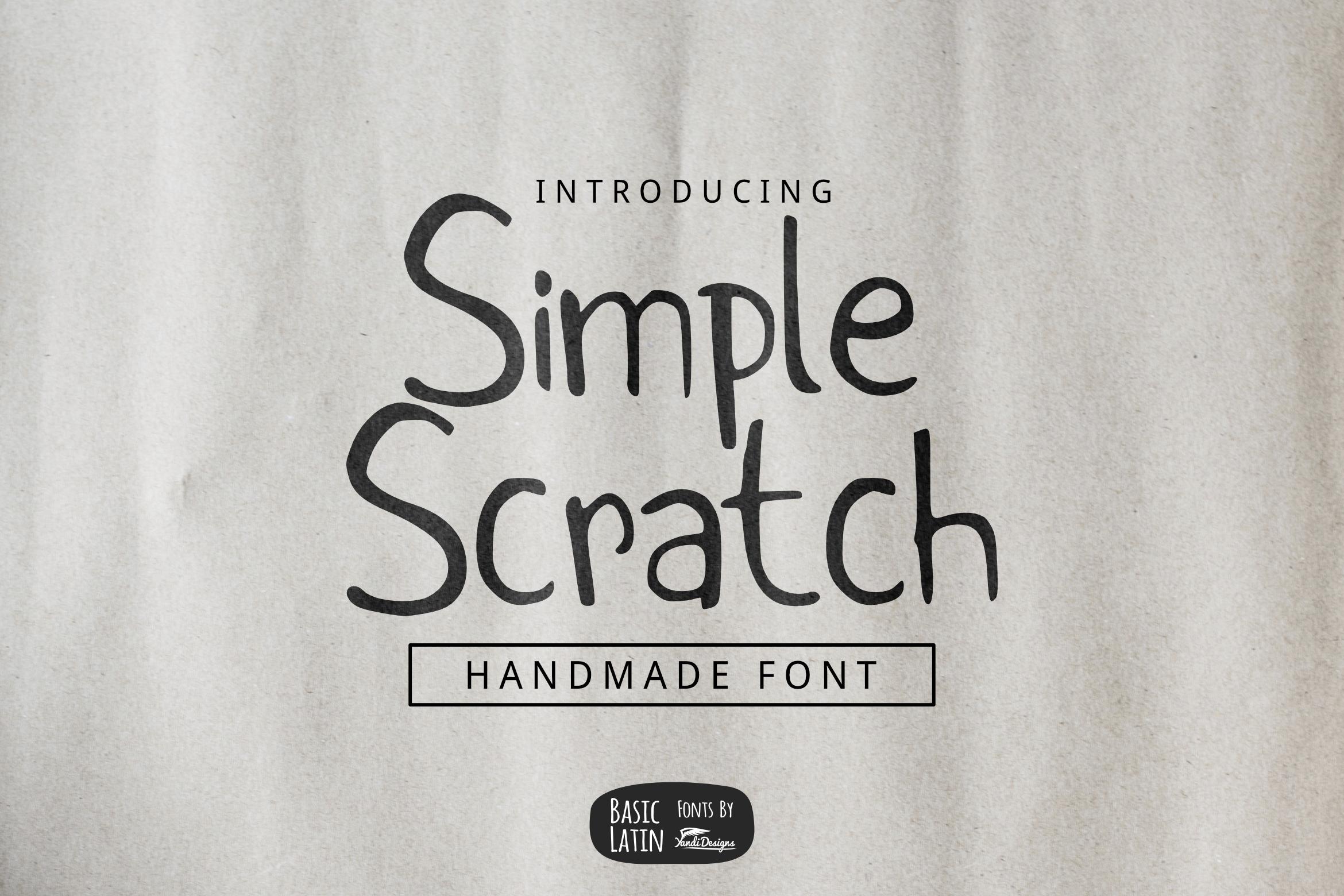 Simple Scratch Font