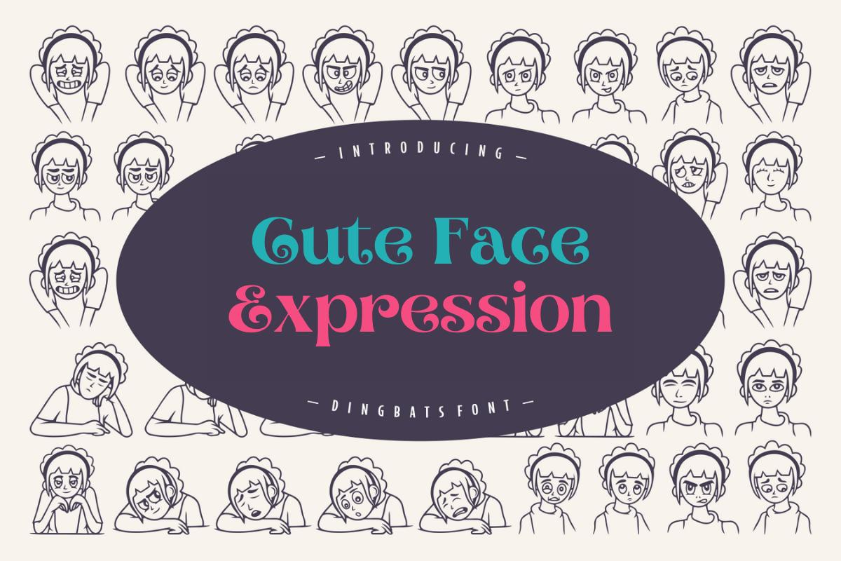 Cute Face Expression Font