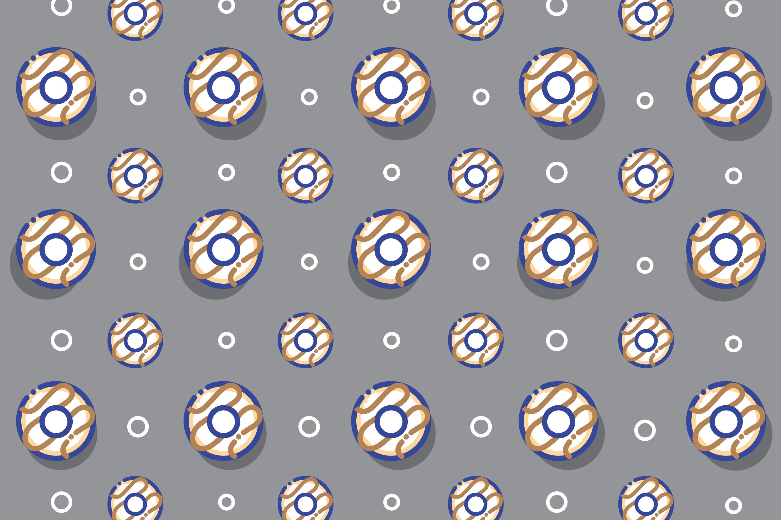 Cute Colorful Donuts Seamless Pattern
