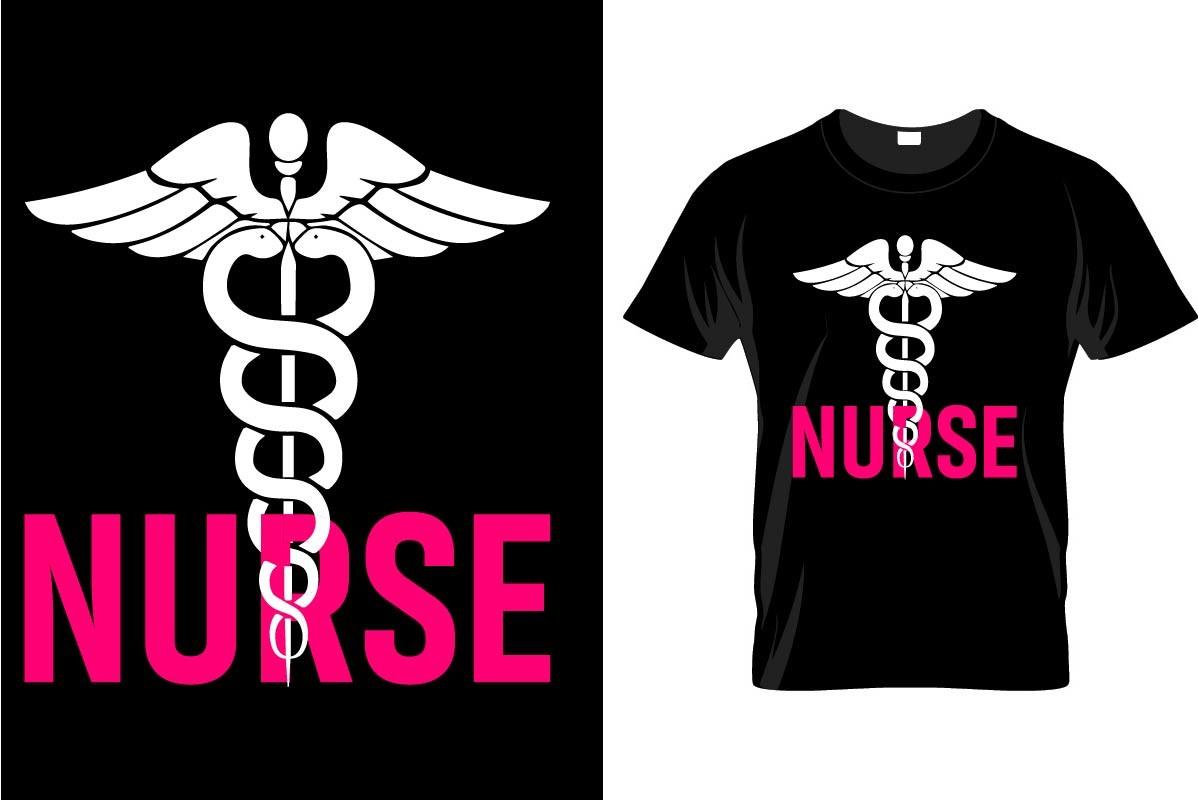 Nurse Typographic T-Shirt Design Vector