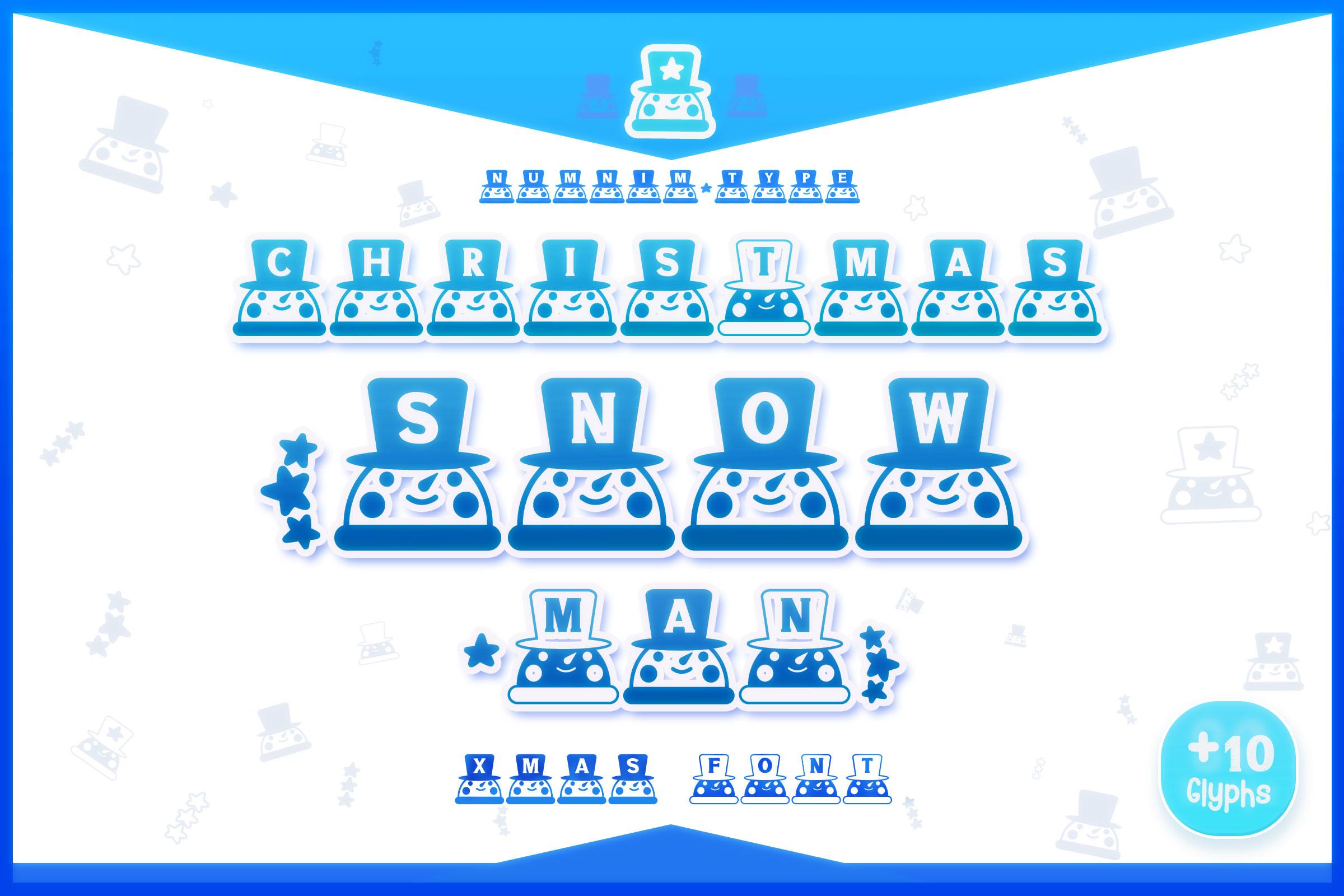 Christmas Snowman Font