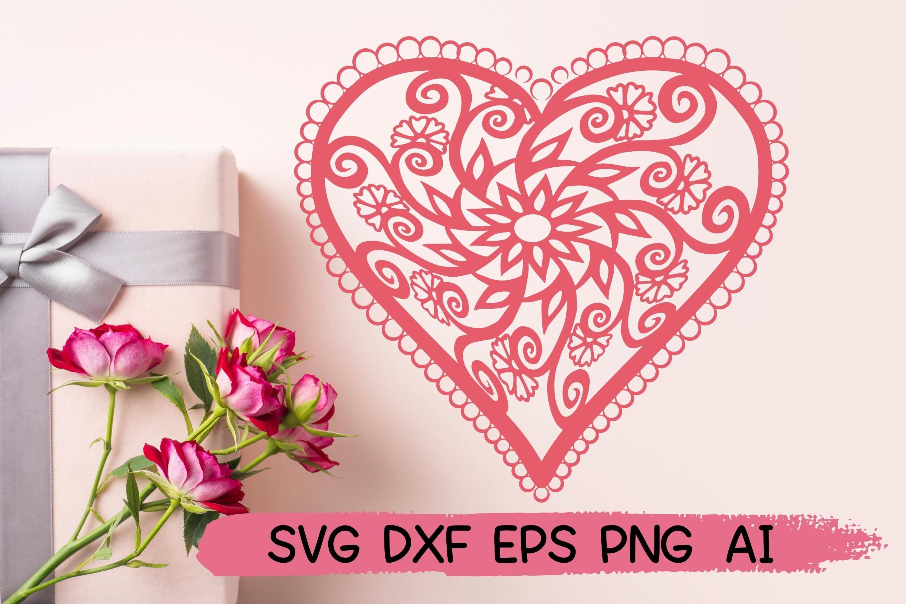Valentines Day Heart Mandala V22