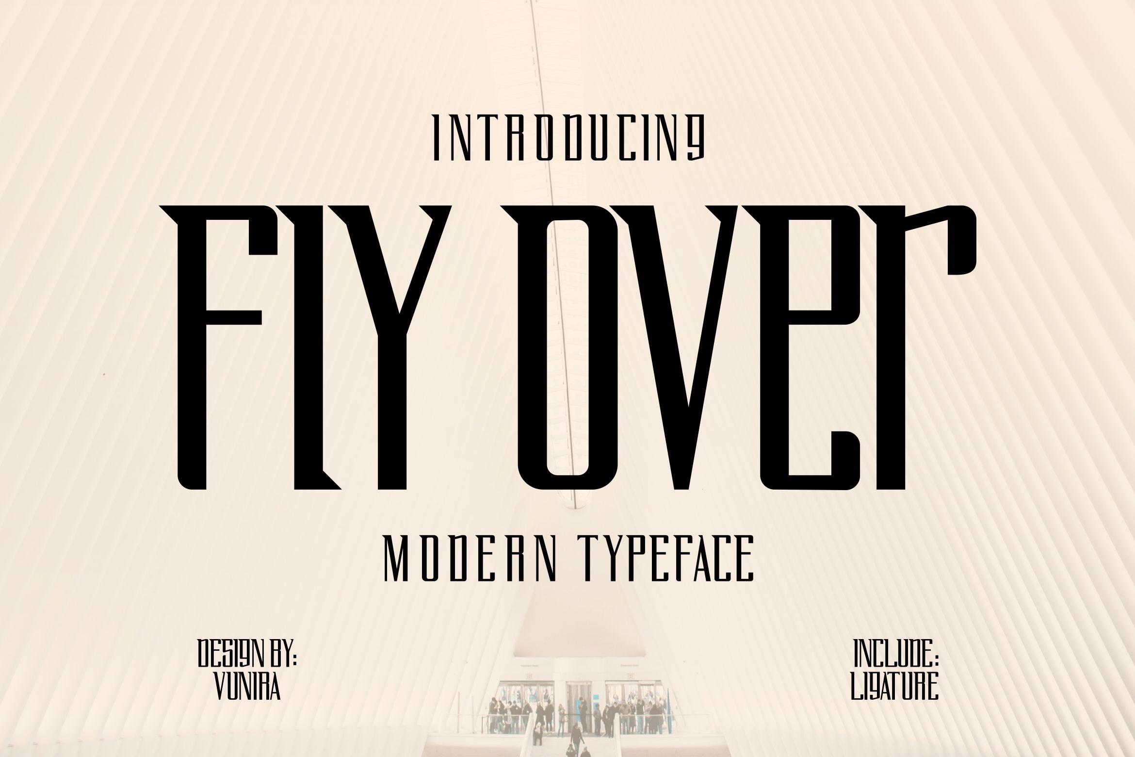 Fly over Font