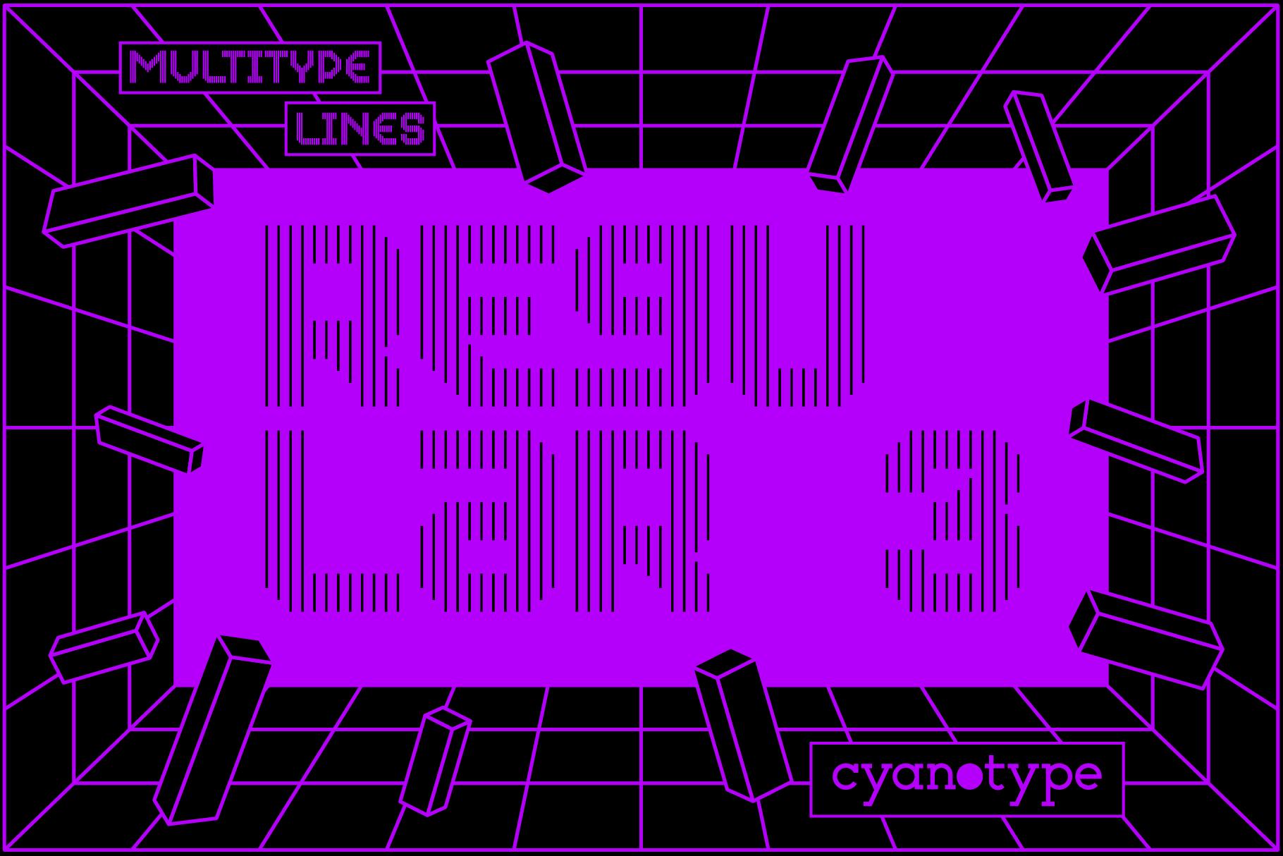 MultiType Lines Regular 3 Font