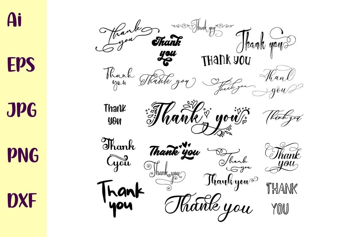Thank You Lettering Set