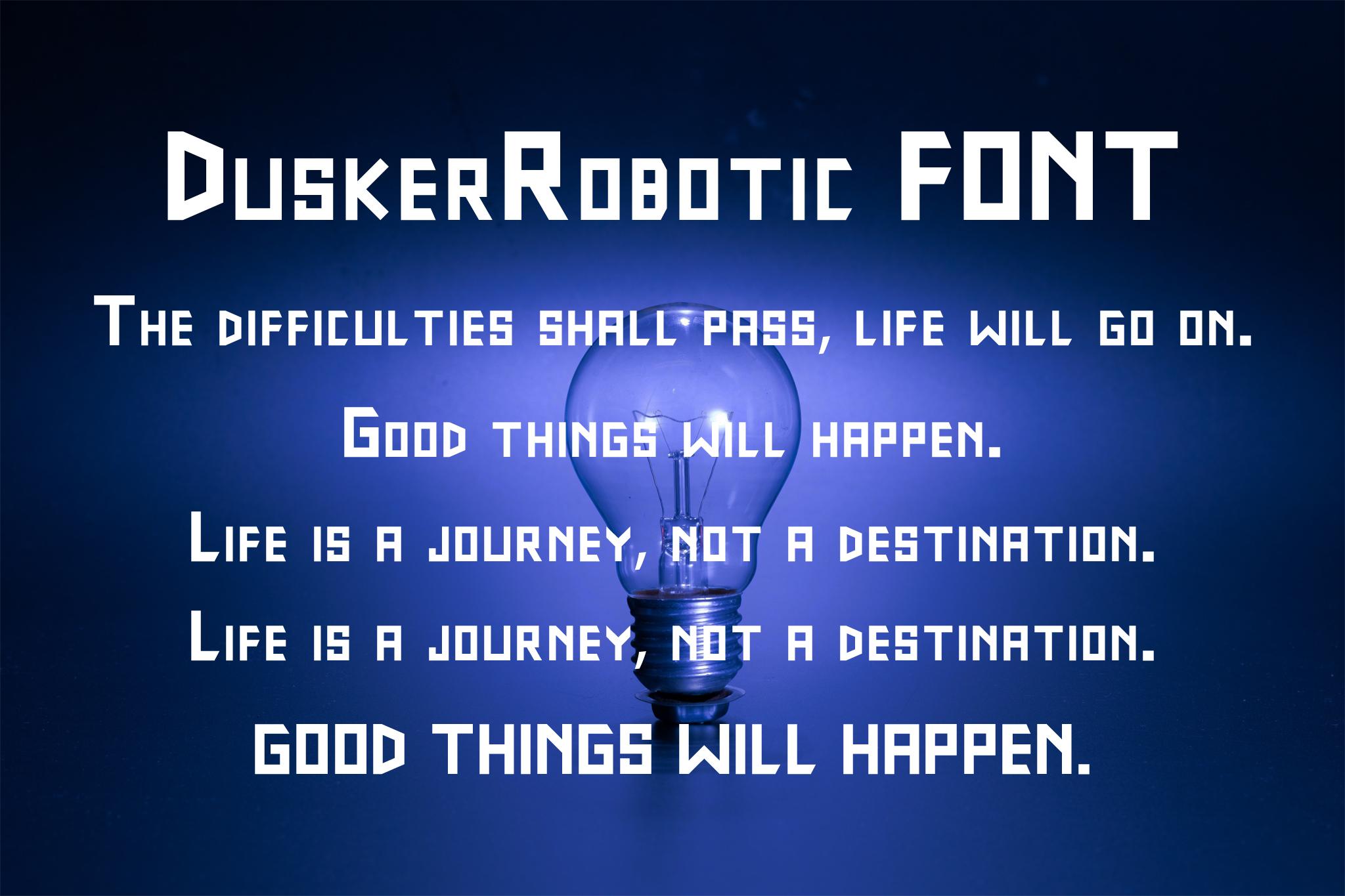 DuskerRobotic Font