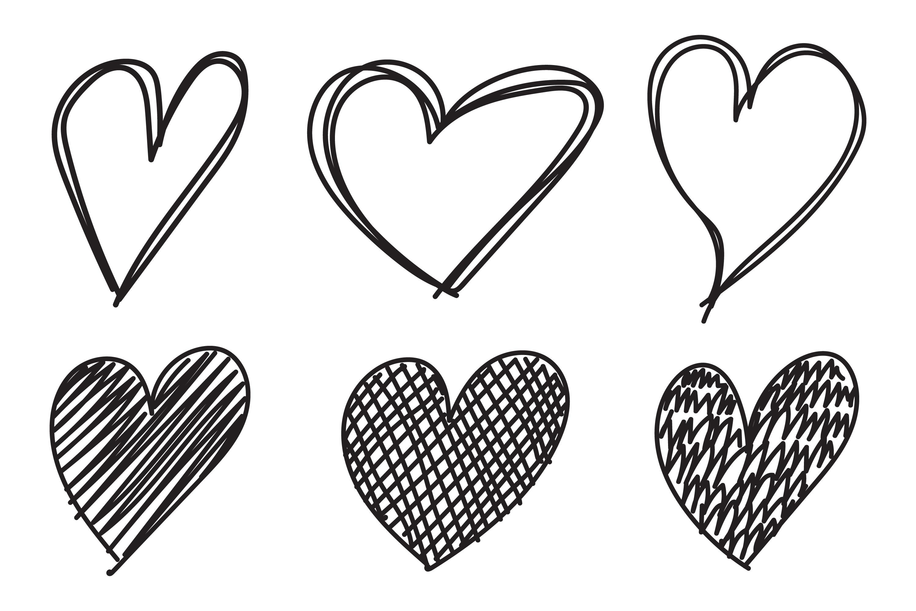 Hand Drawn Heart Icon Collection