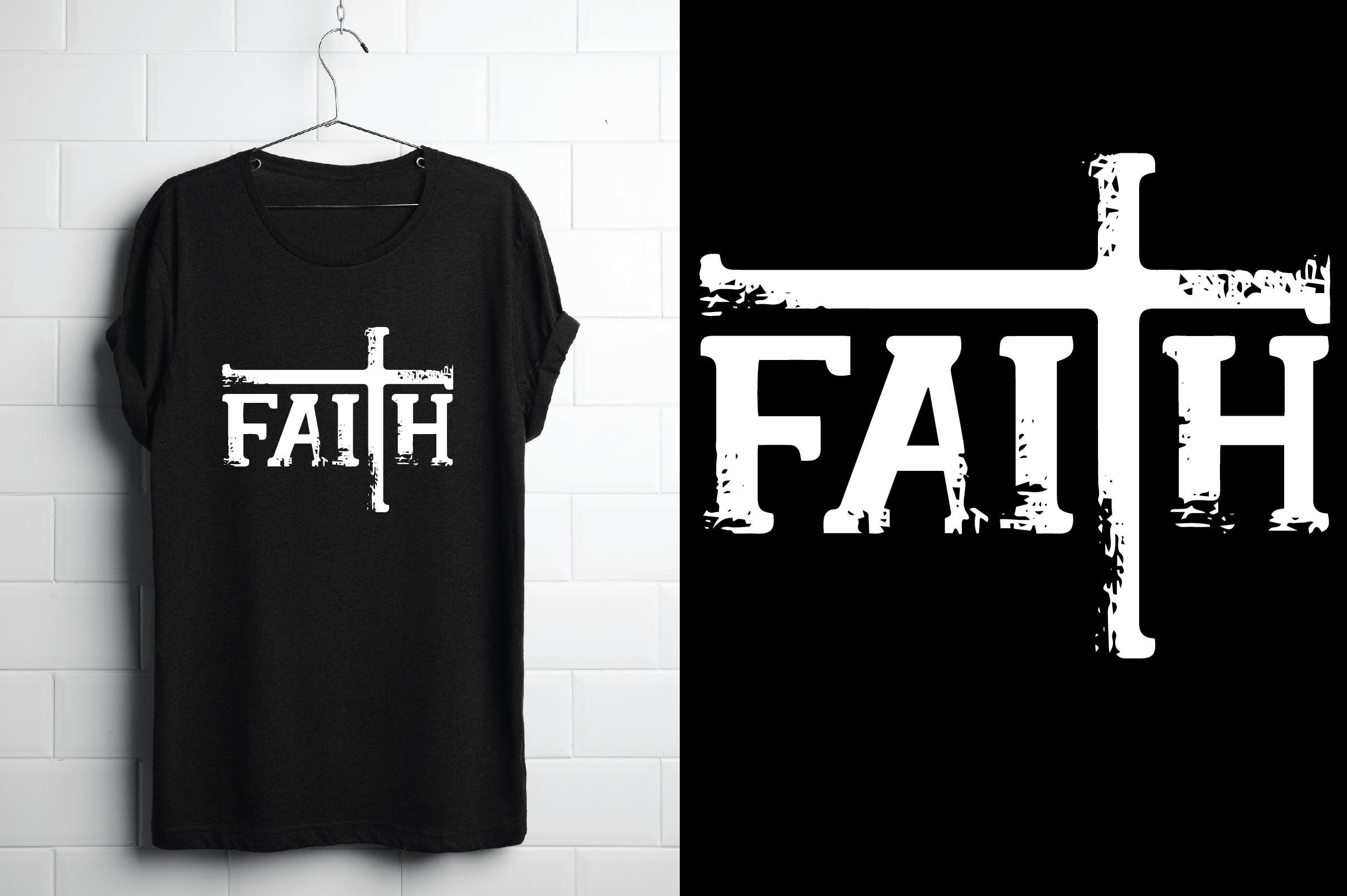 Faith. Typography Chirstian T Shirt Desi