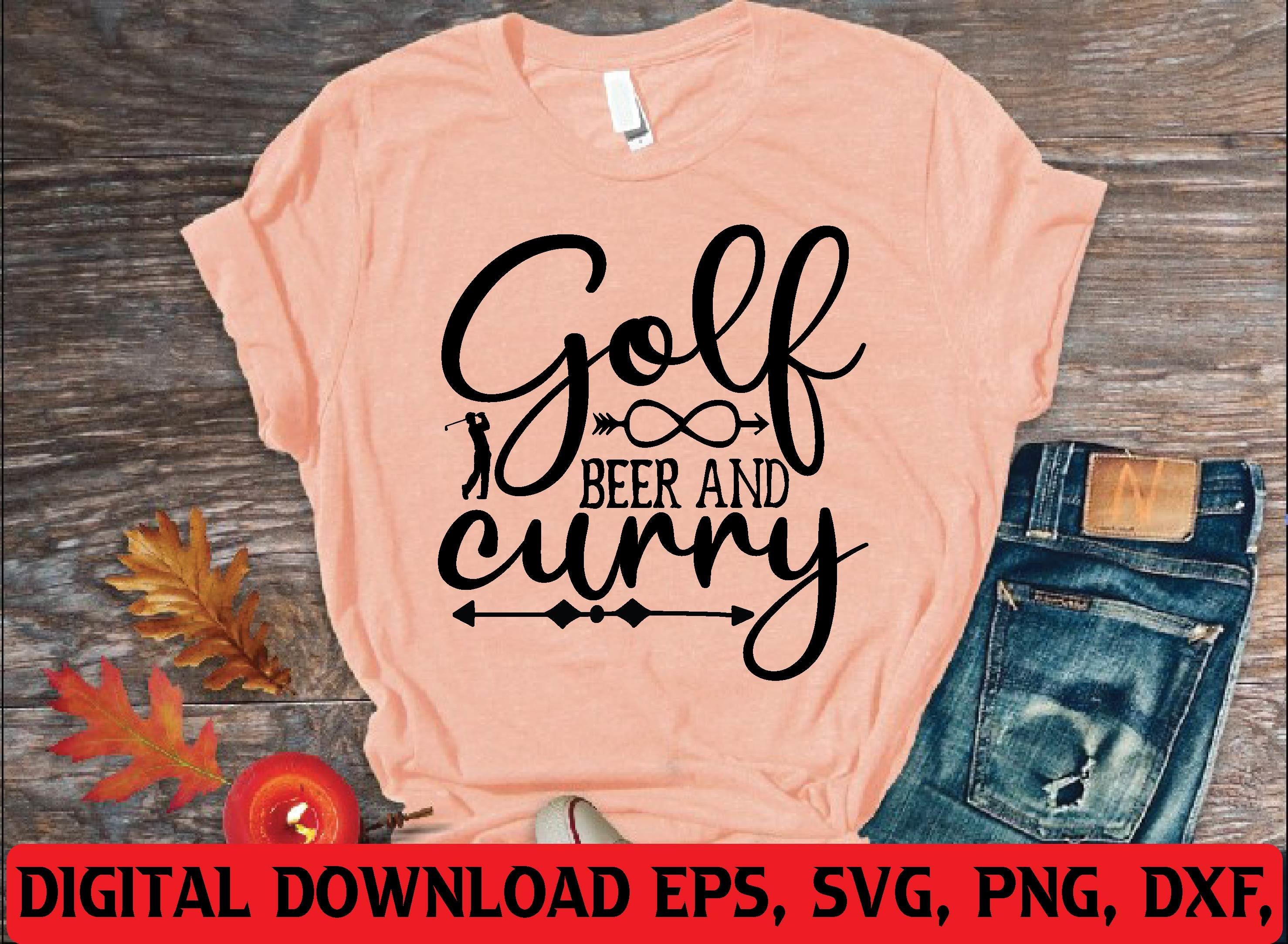 Golf Beer and Curry Svg