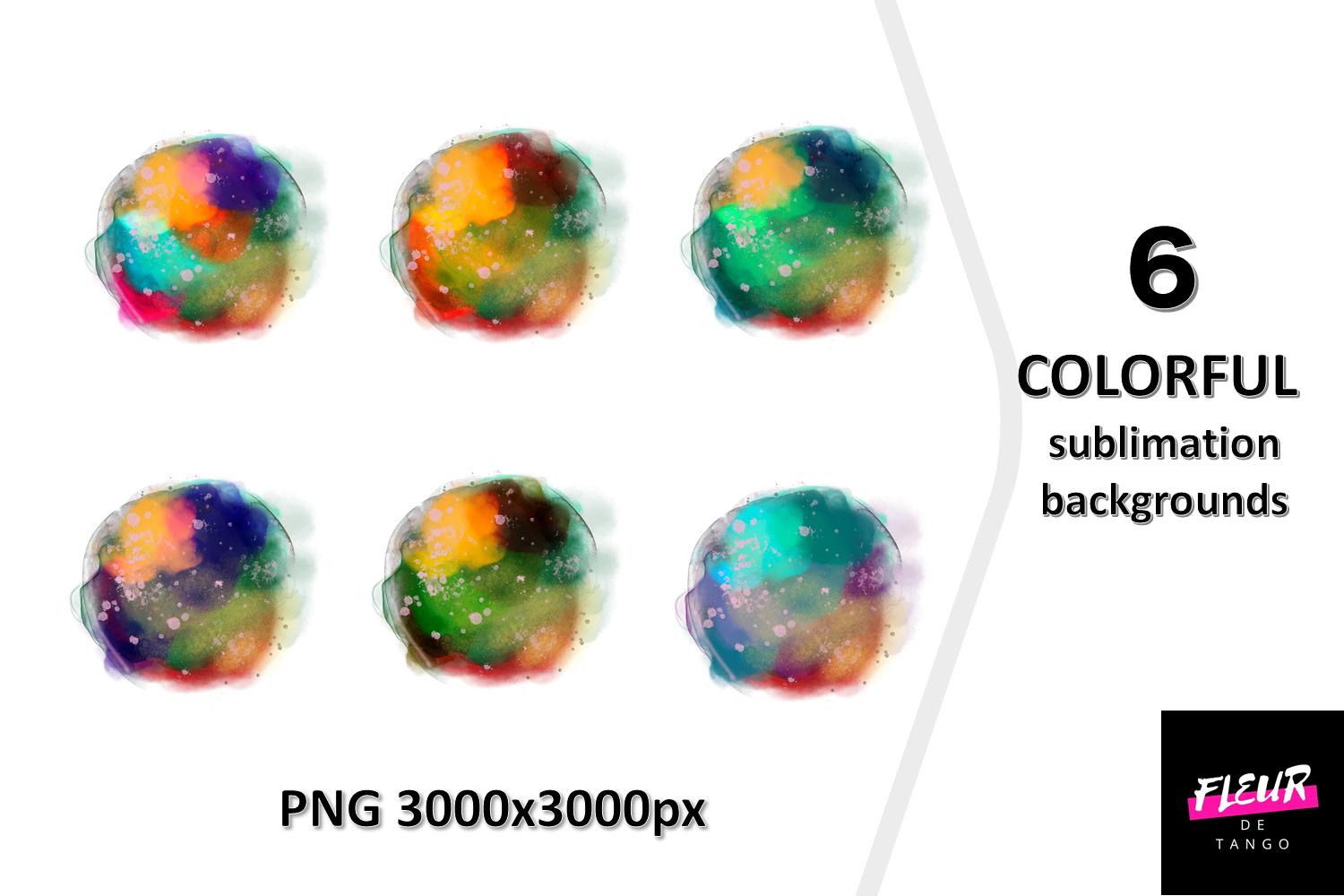 6 COLORFUL Sublimation Backgrounds V.12