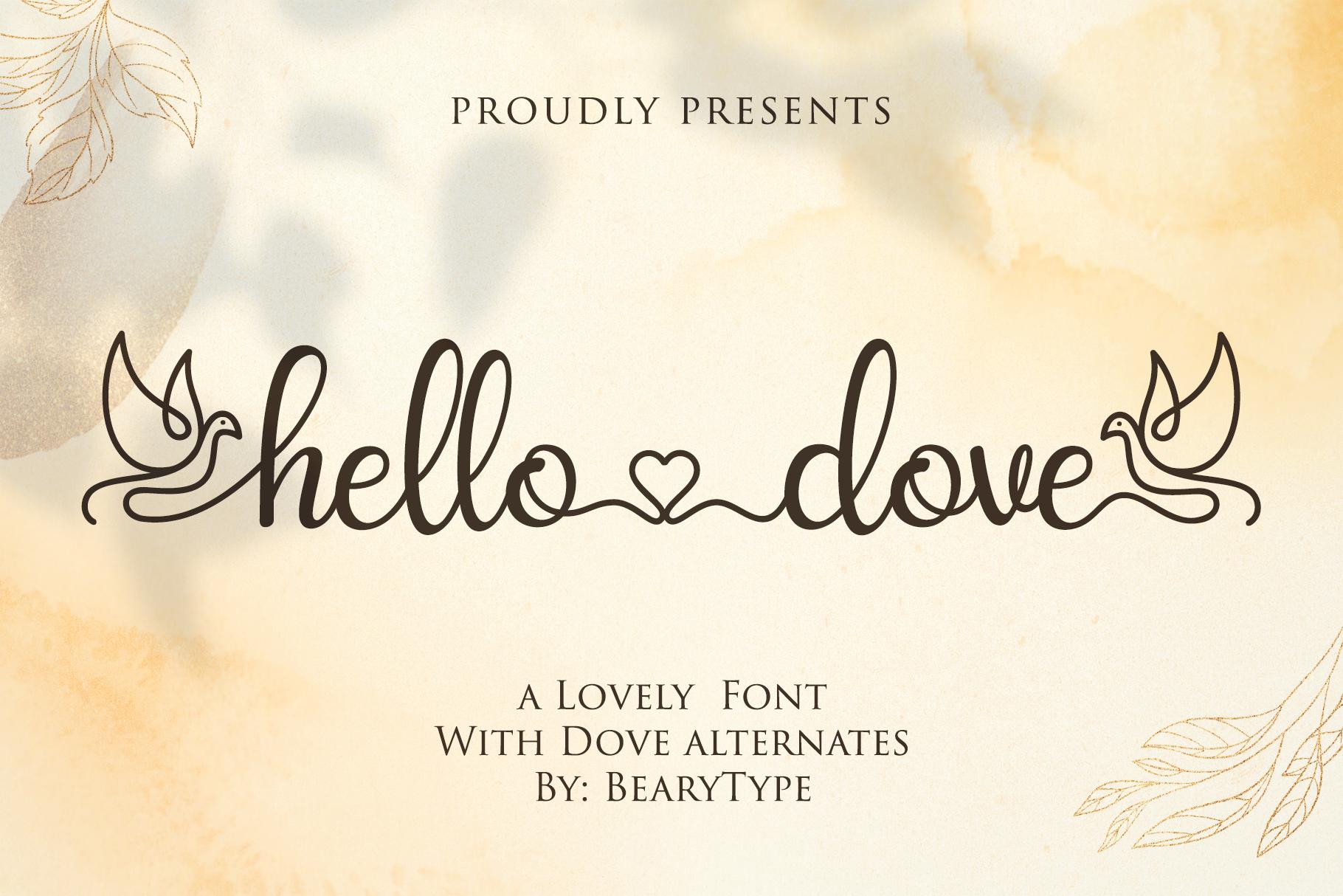 Hello Dove Font