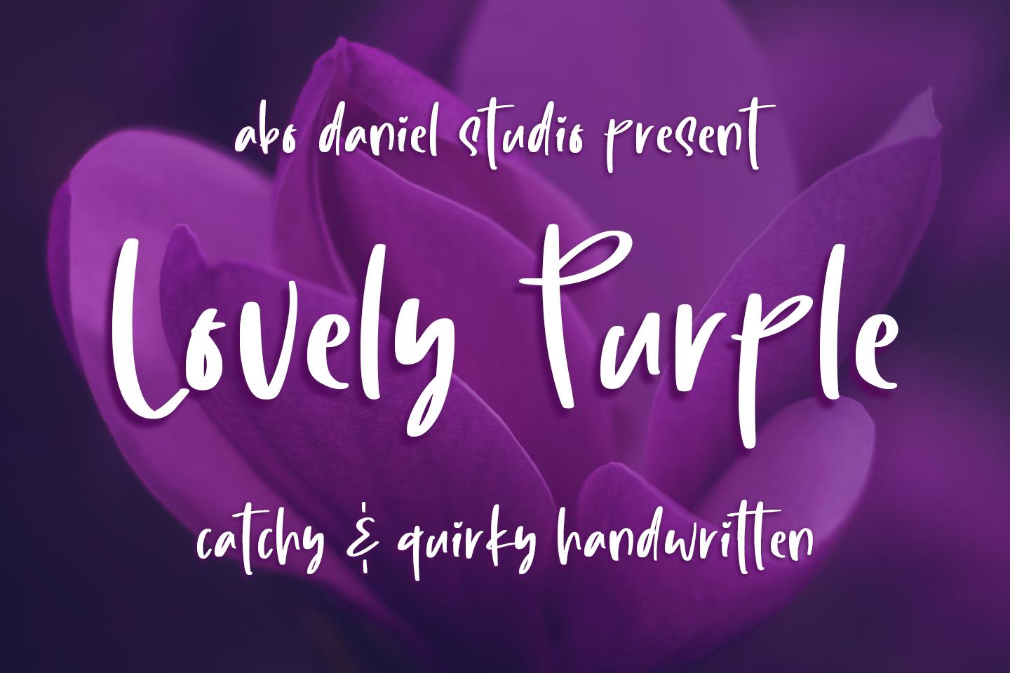 Lovely Purple Font