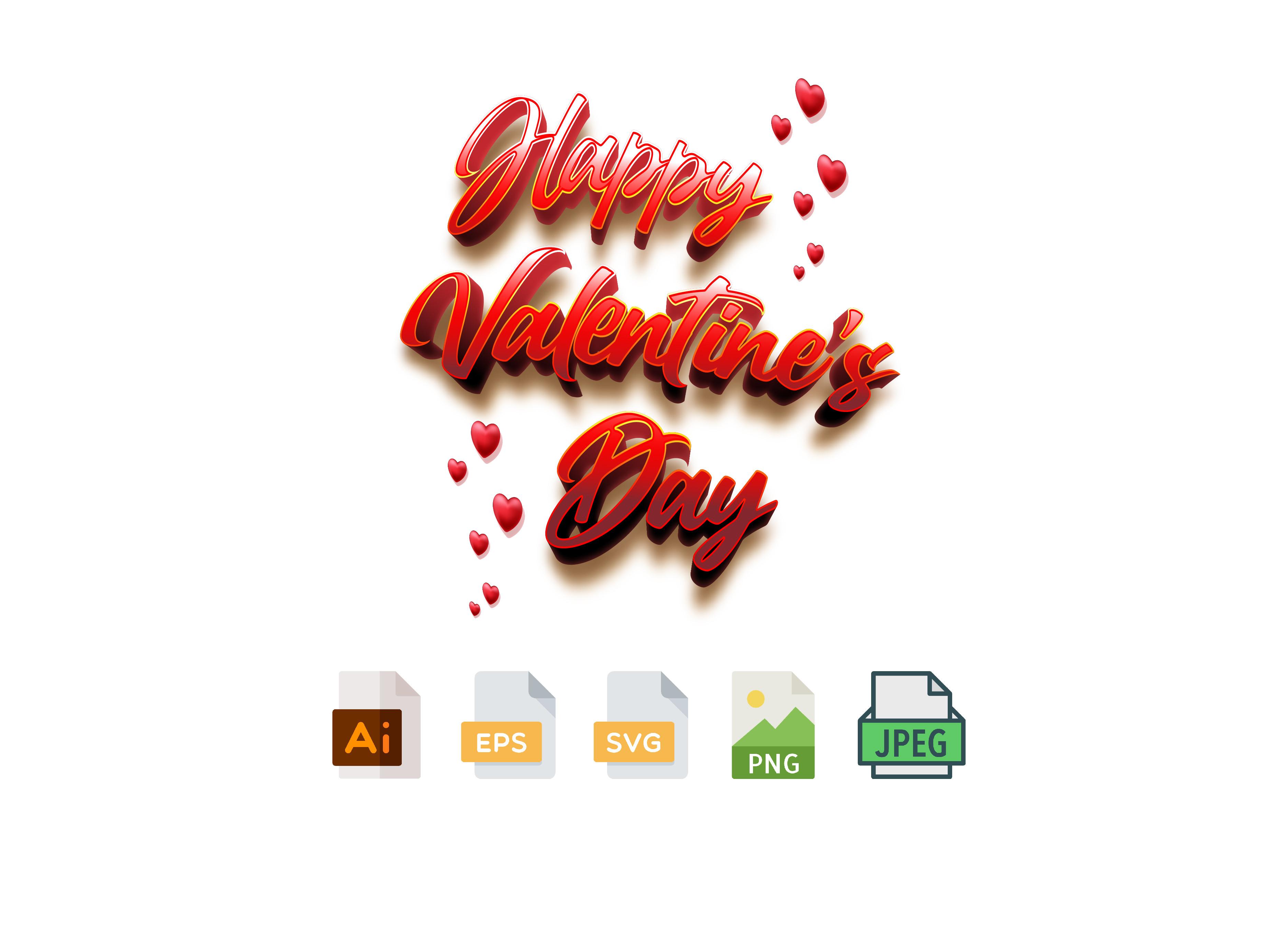 Valentines Day 3D SVG