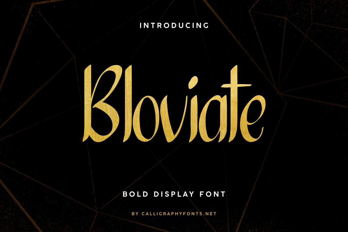 Bloviate Font