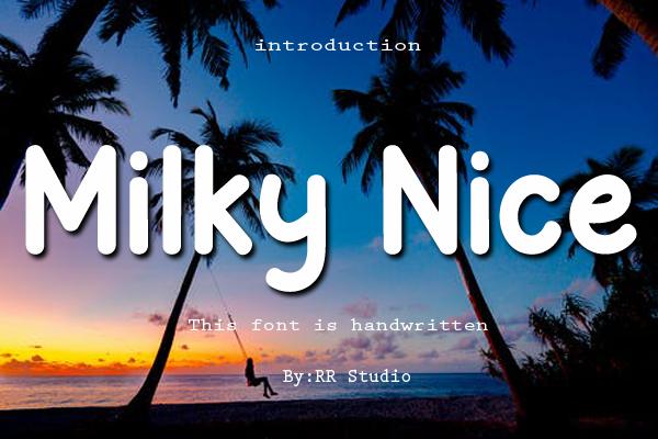 Milky Nice Font
