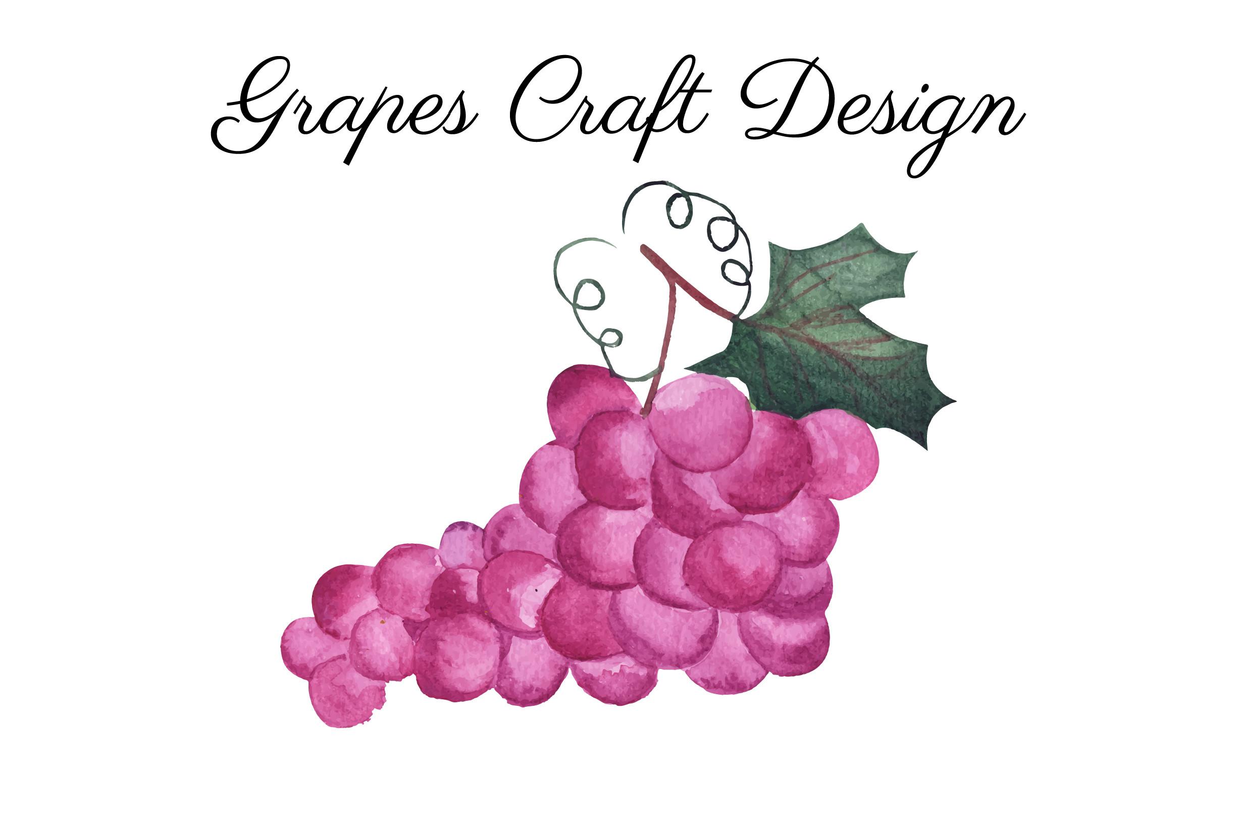 Watercolor Grapes, Hand Painted Art