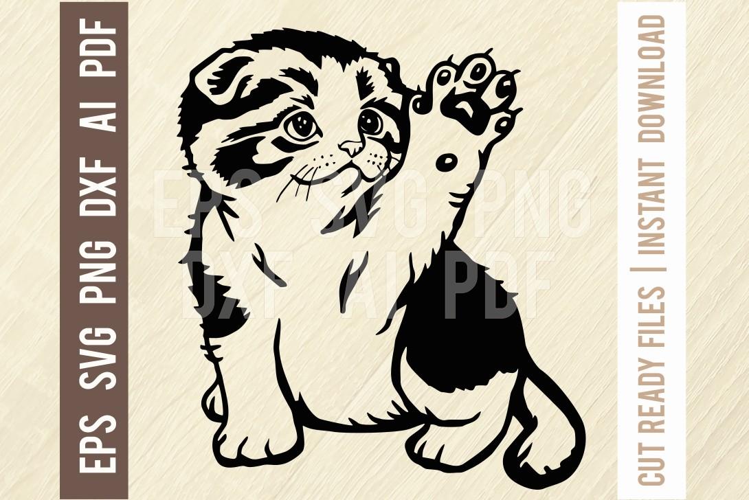 Cat SVG - Cute Kitten - SVG Stencil