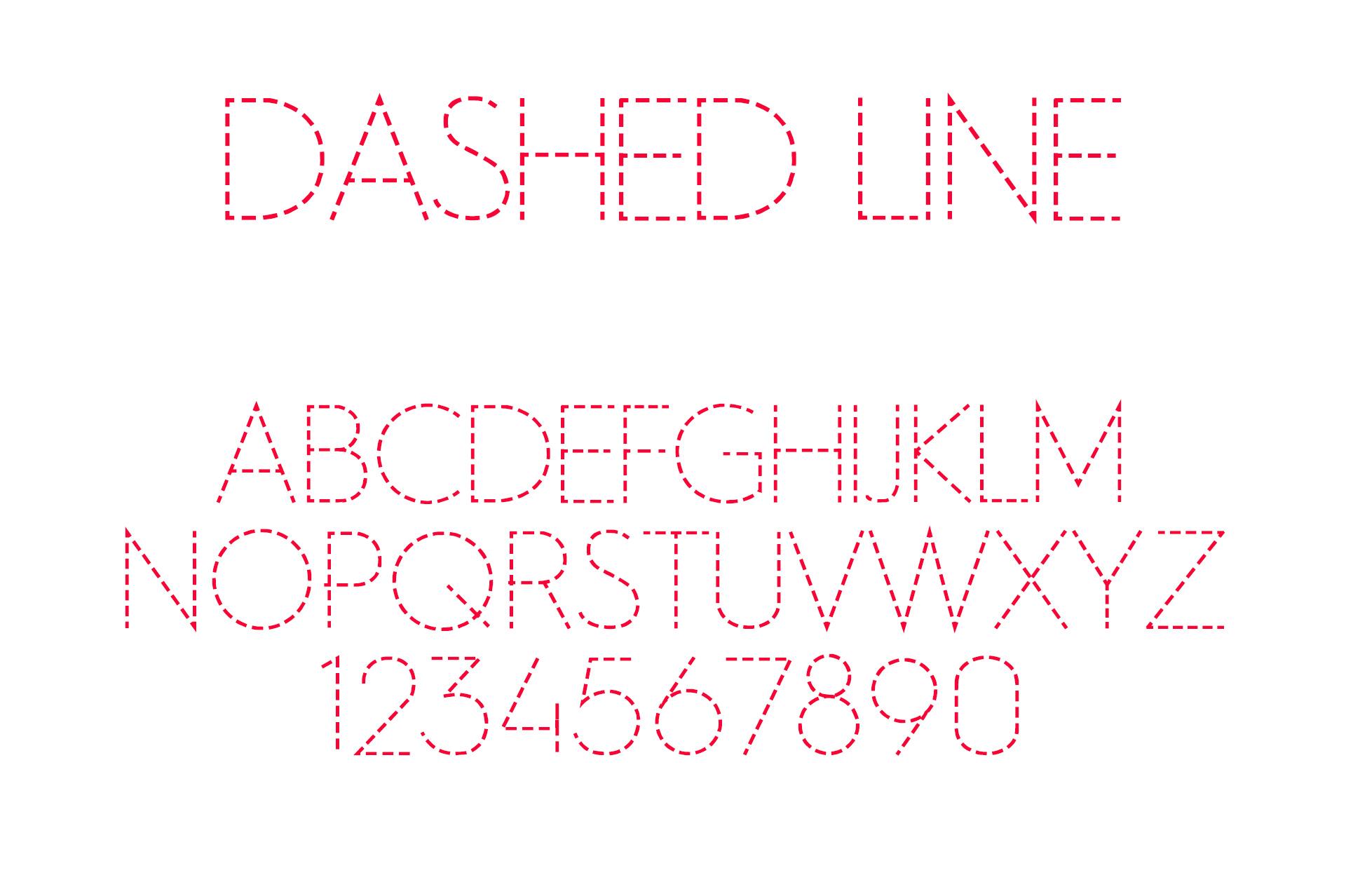 Dashed Line Font