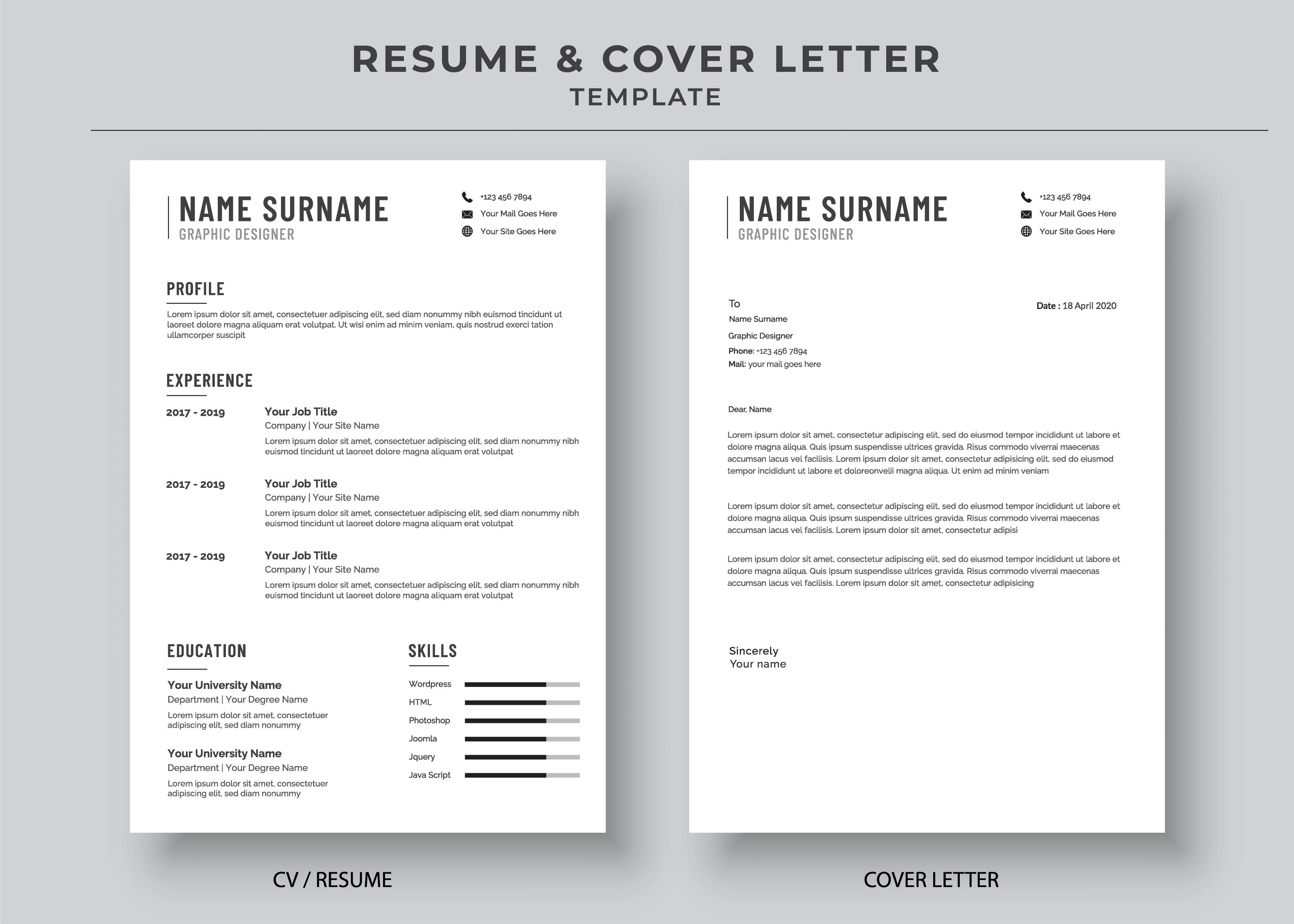 Resume and Cover Letter Template