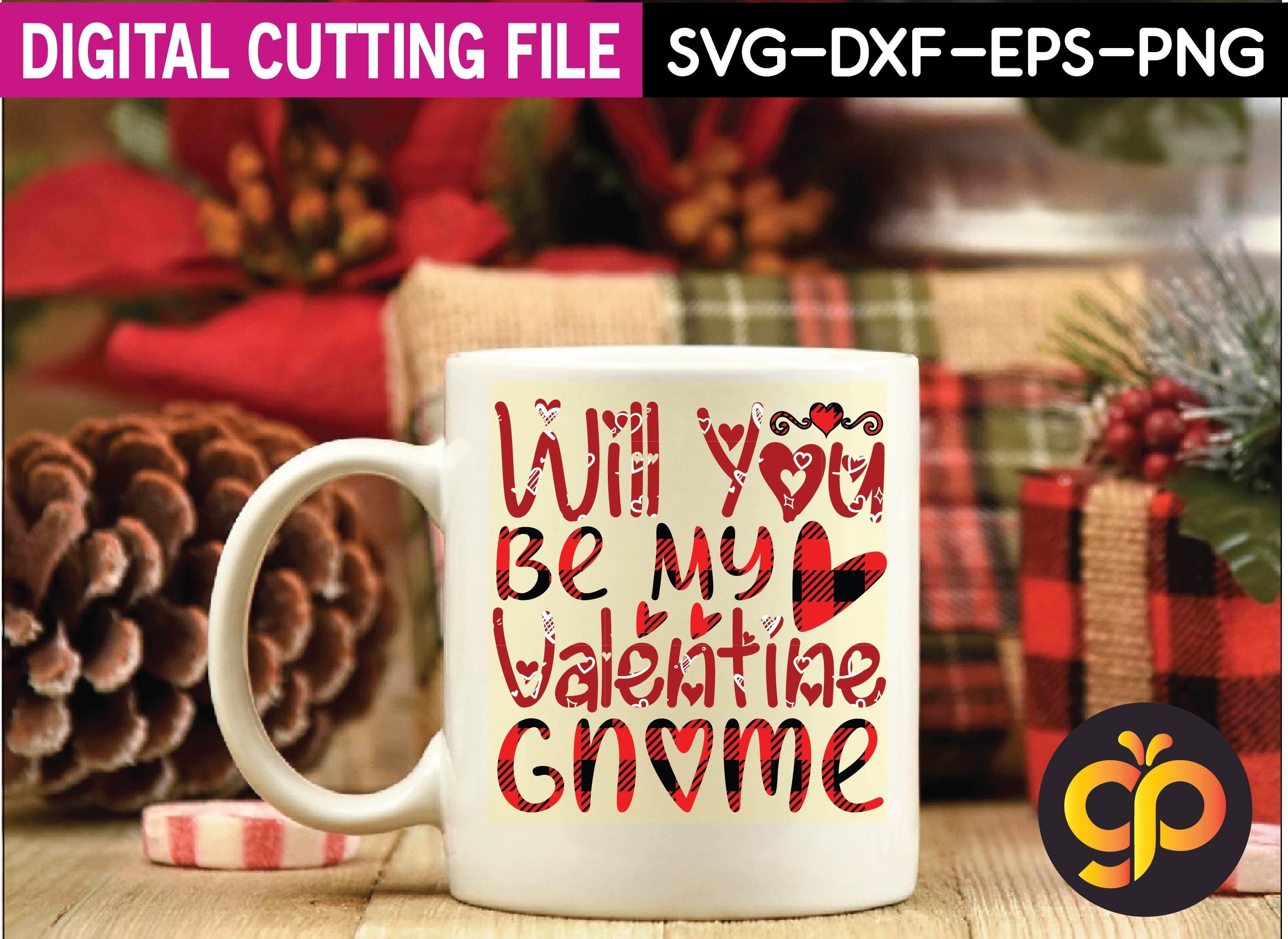 Will You Be My Valentine Gnome Svg Desig