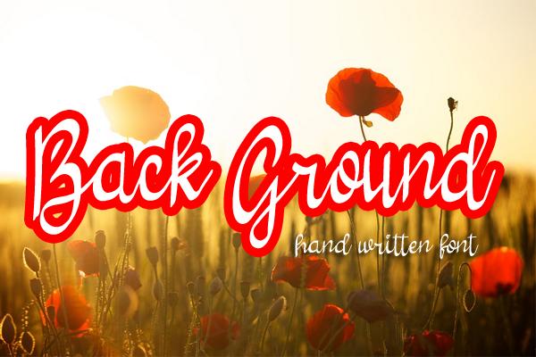 Back Ground Font