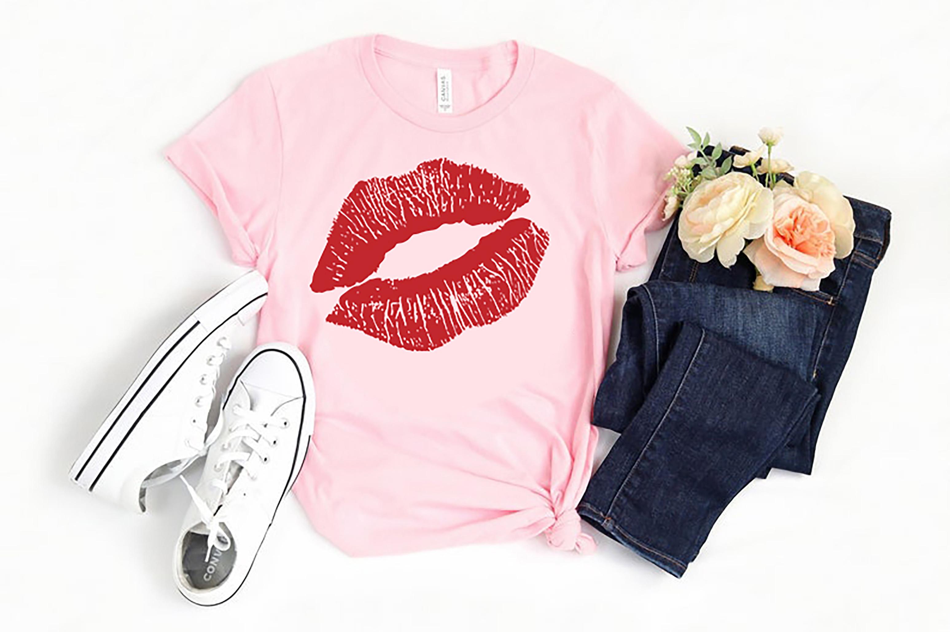 Lip Kiss Valentine Tshirt Design