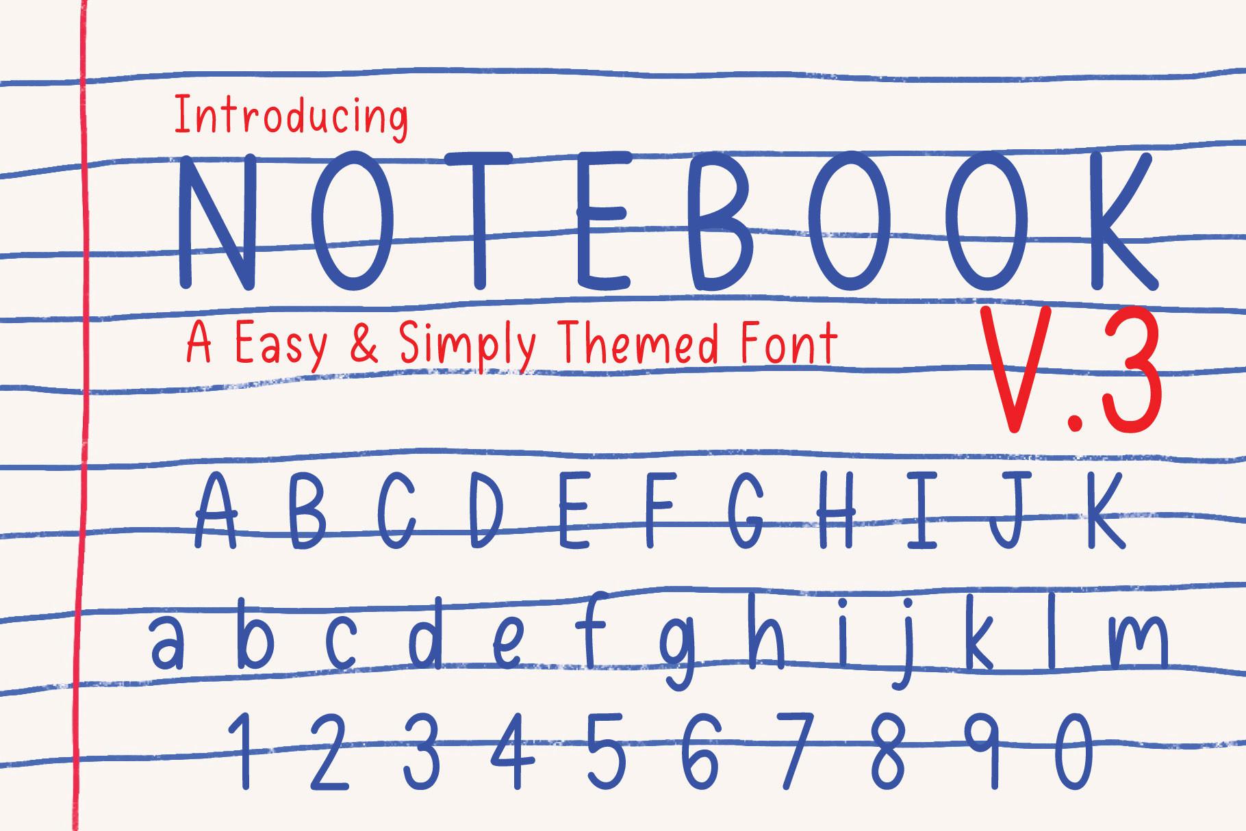 Notebook V.3 Font