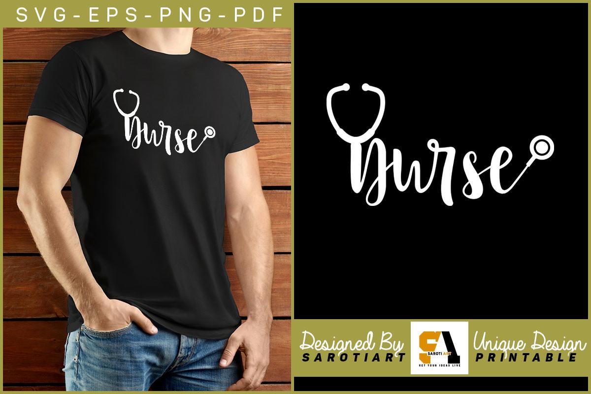 Nurse Stethoscope Design T-shirt Gift
