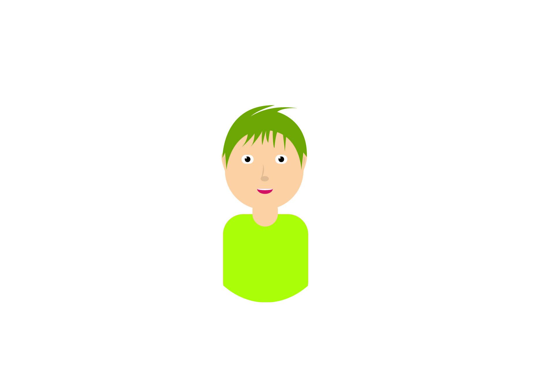 Design Flat Charatcter Teenage Boy