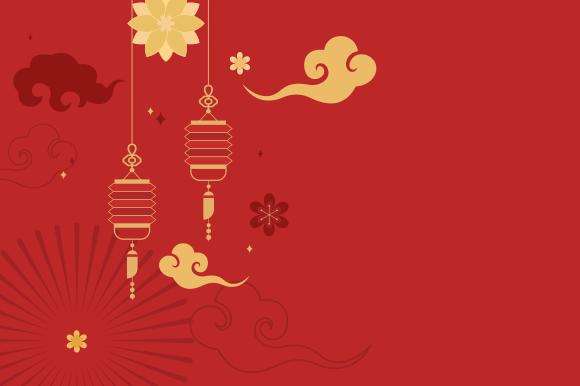 Chinese New Year Celebration Festive Bac