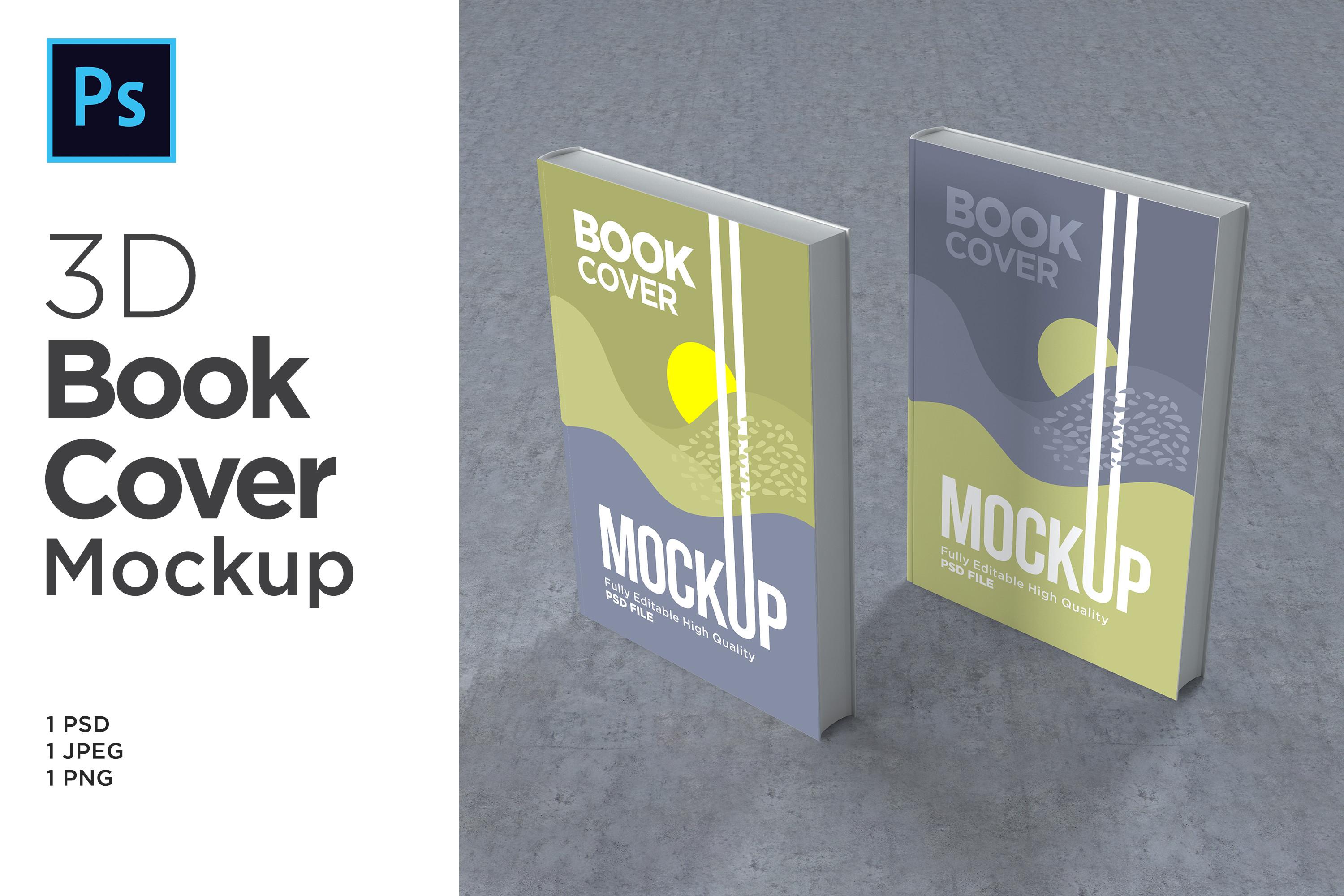 Book Cover Mockup 3d Rendering
