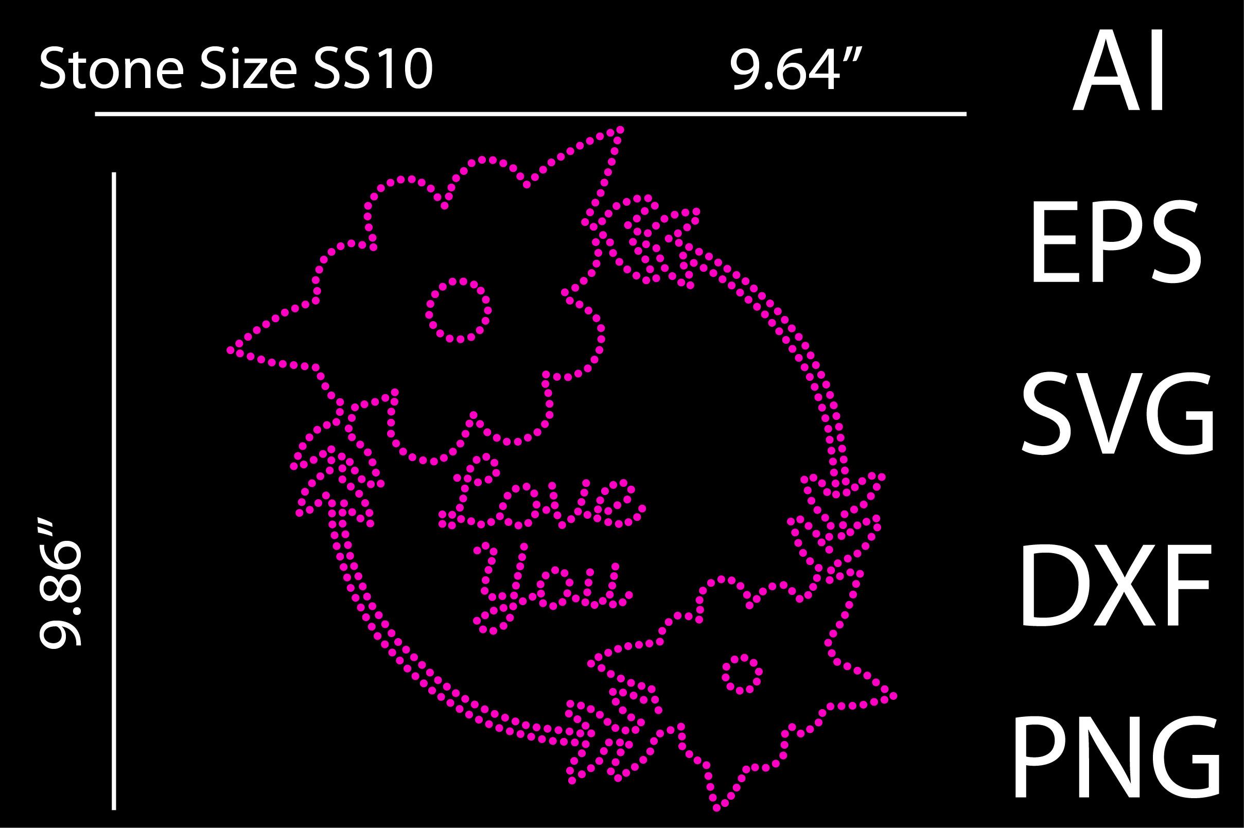 Love Rhinestone Templates