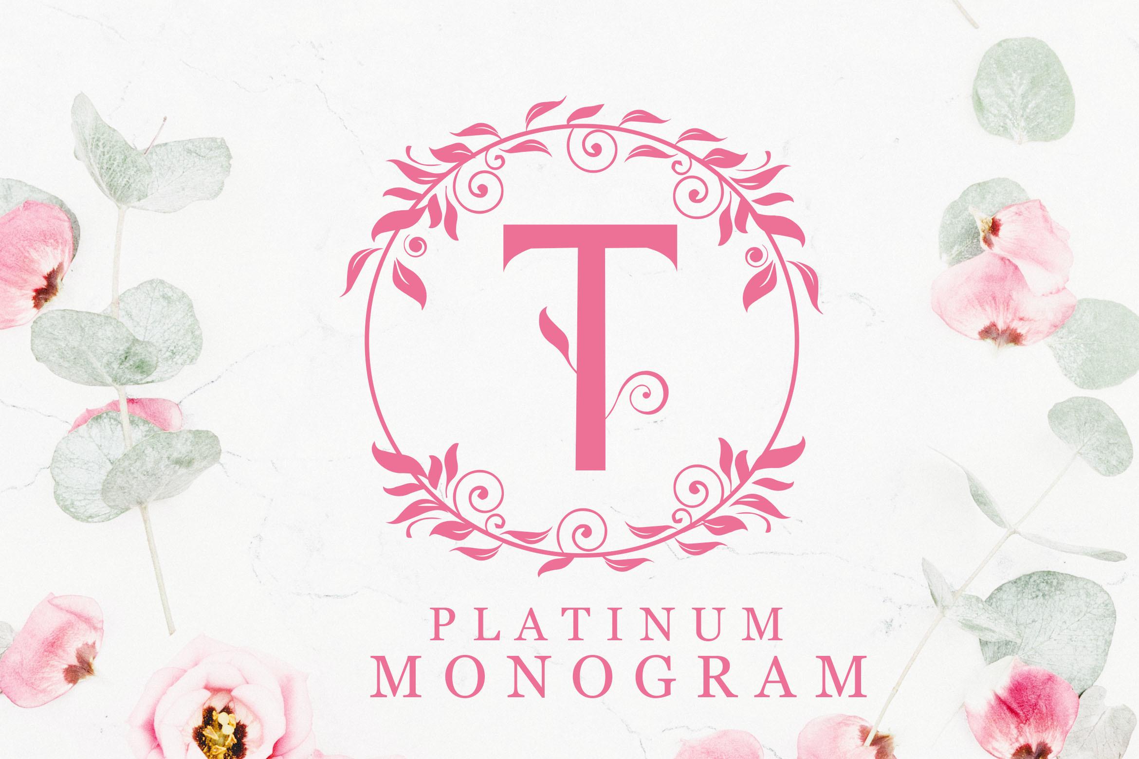 Platinum Monogram Font