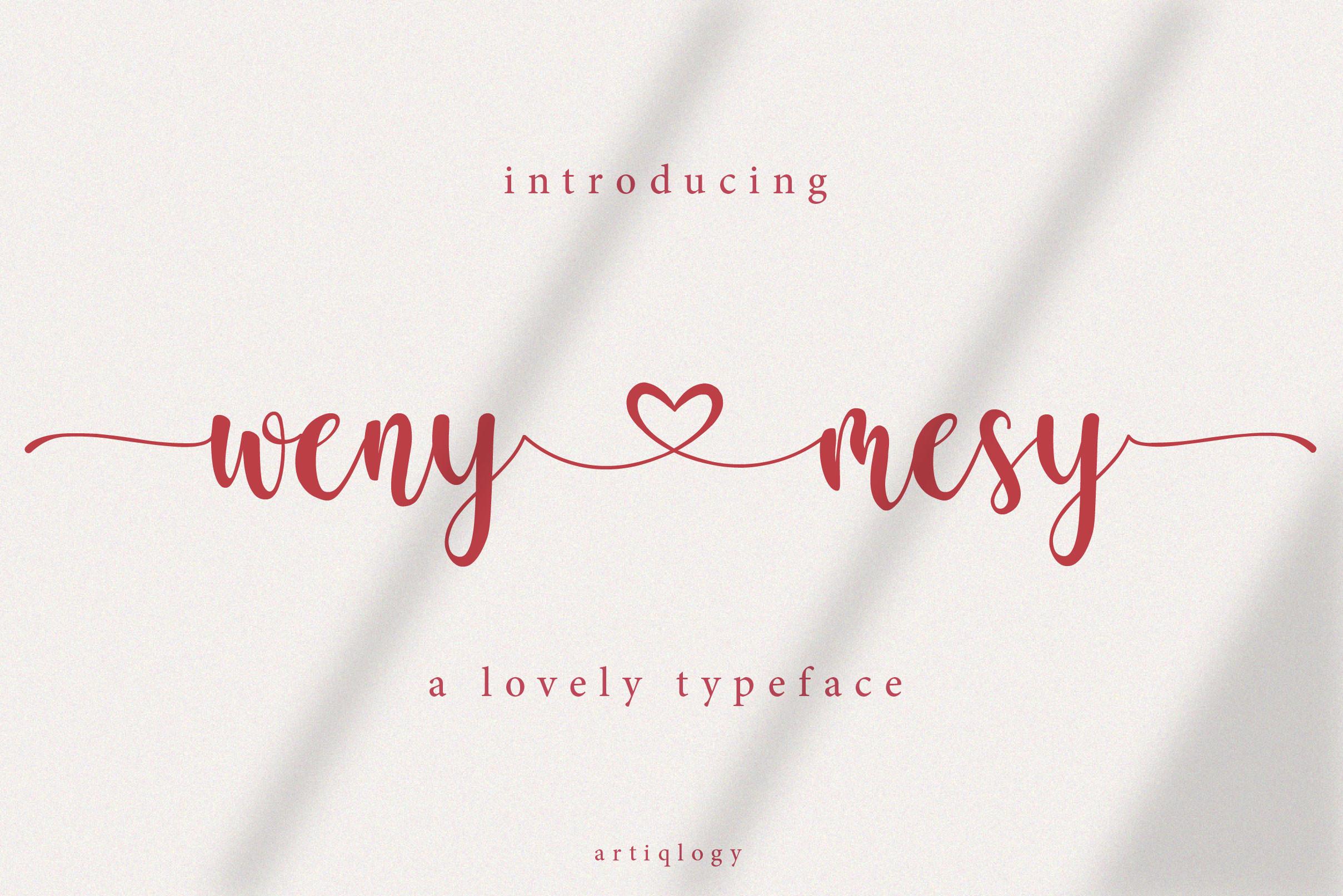 Weny Mesy Font