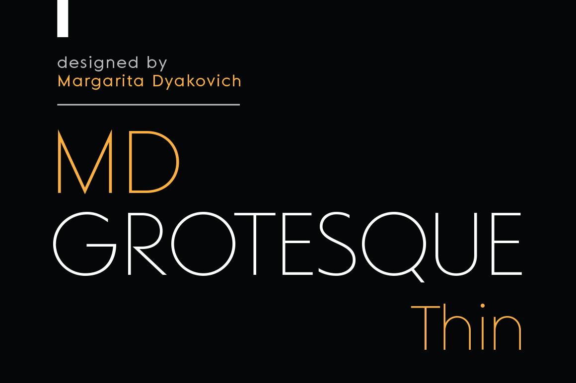 MD Grotesque Thin Font