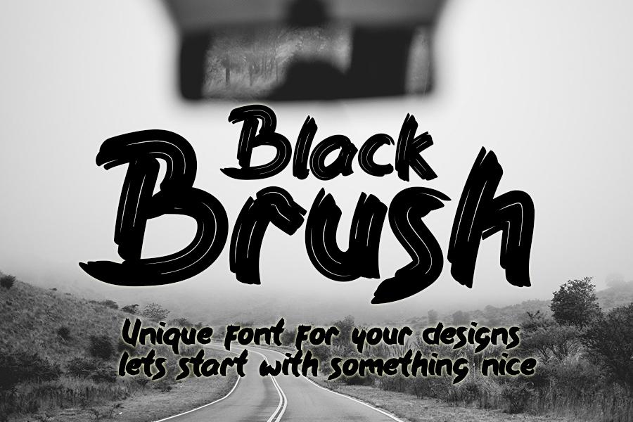 Black Brush Font