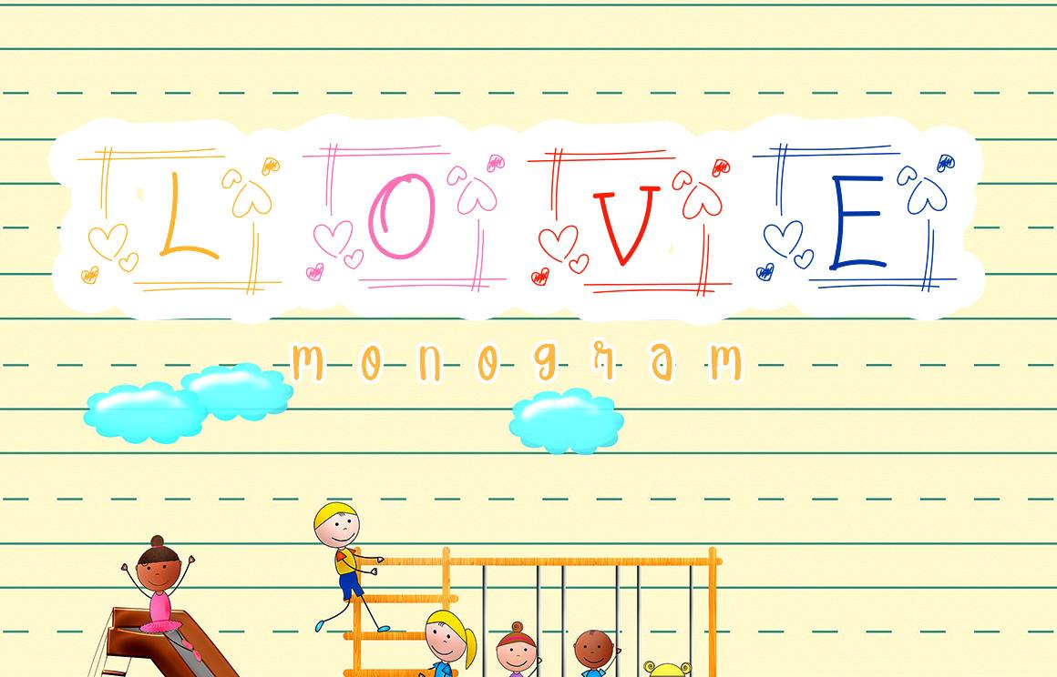 Love Monogram Font