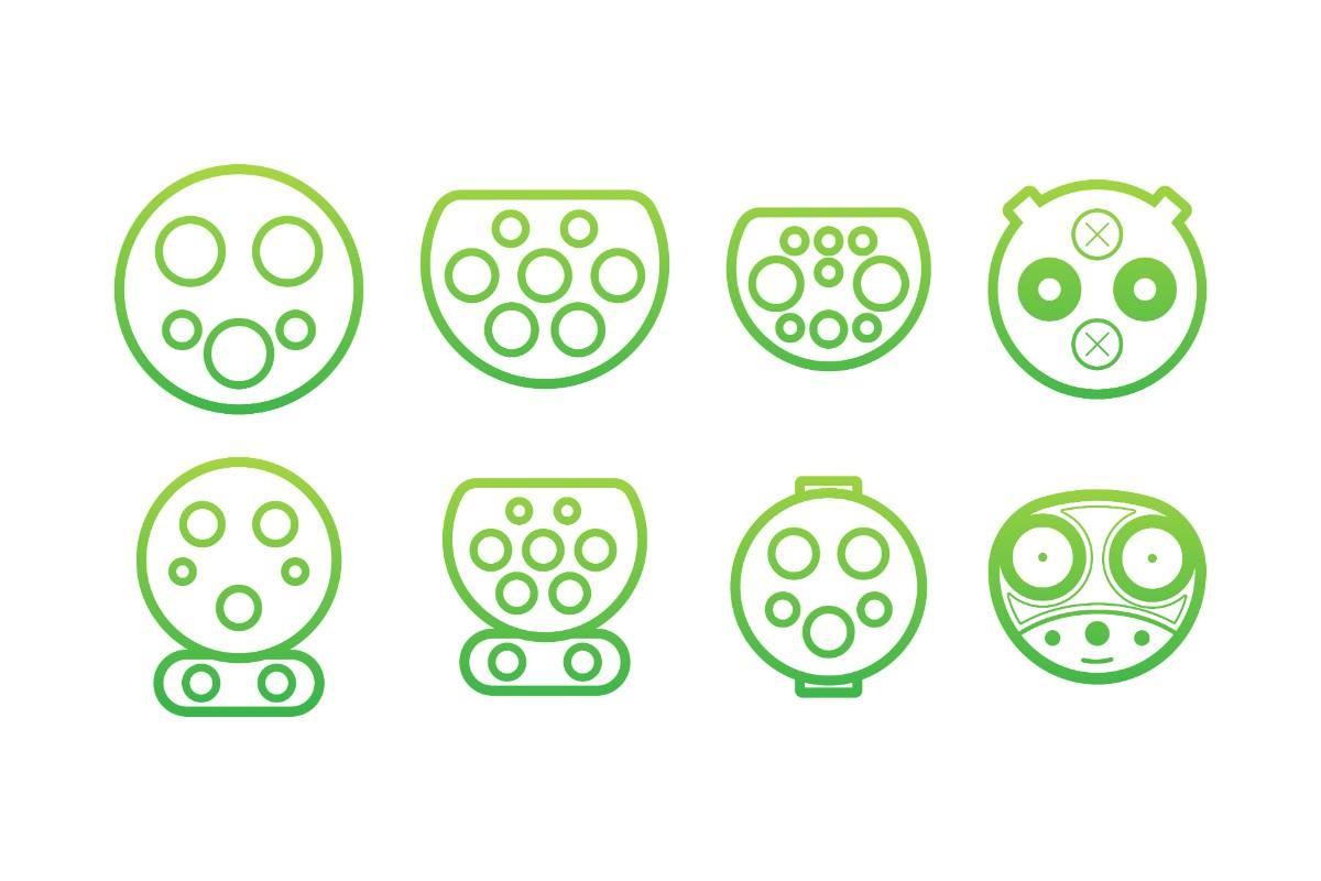 Illustration with Green Charge Car Ports