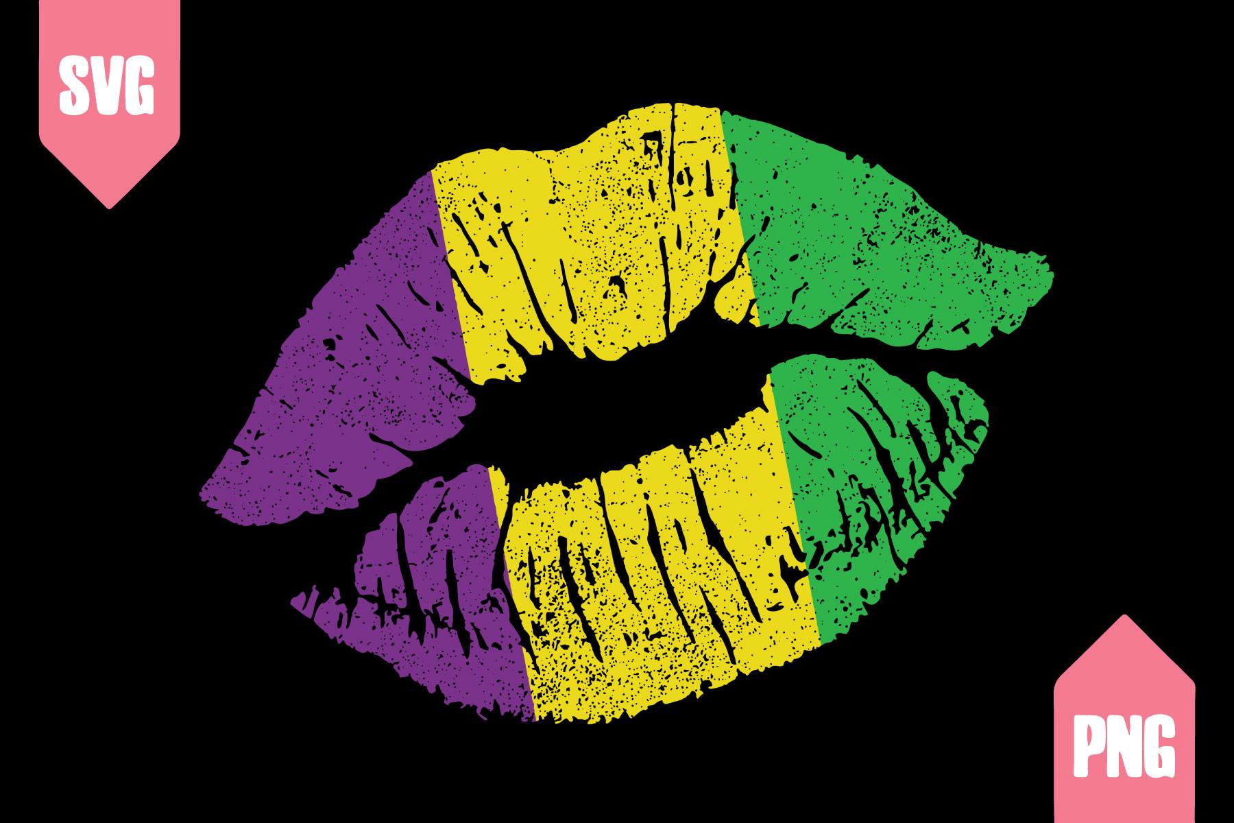 Mardi Gras Lips SVG PNG Sublimation